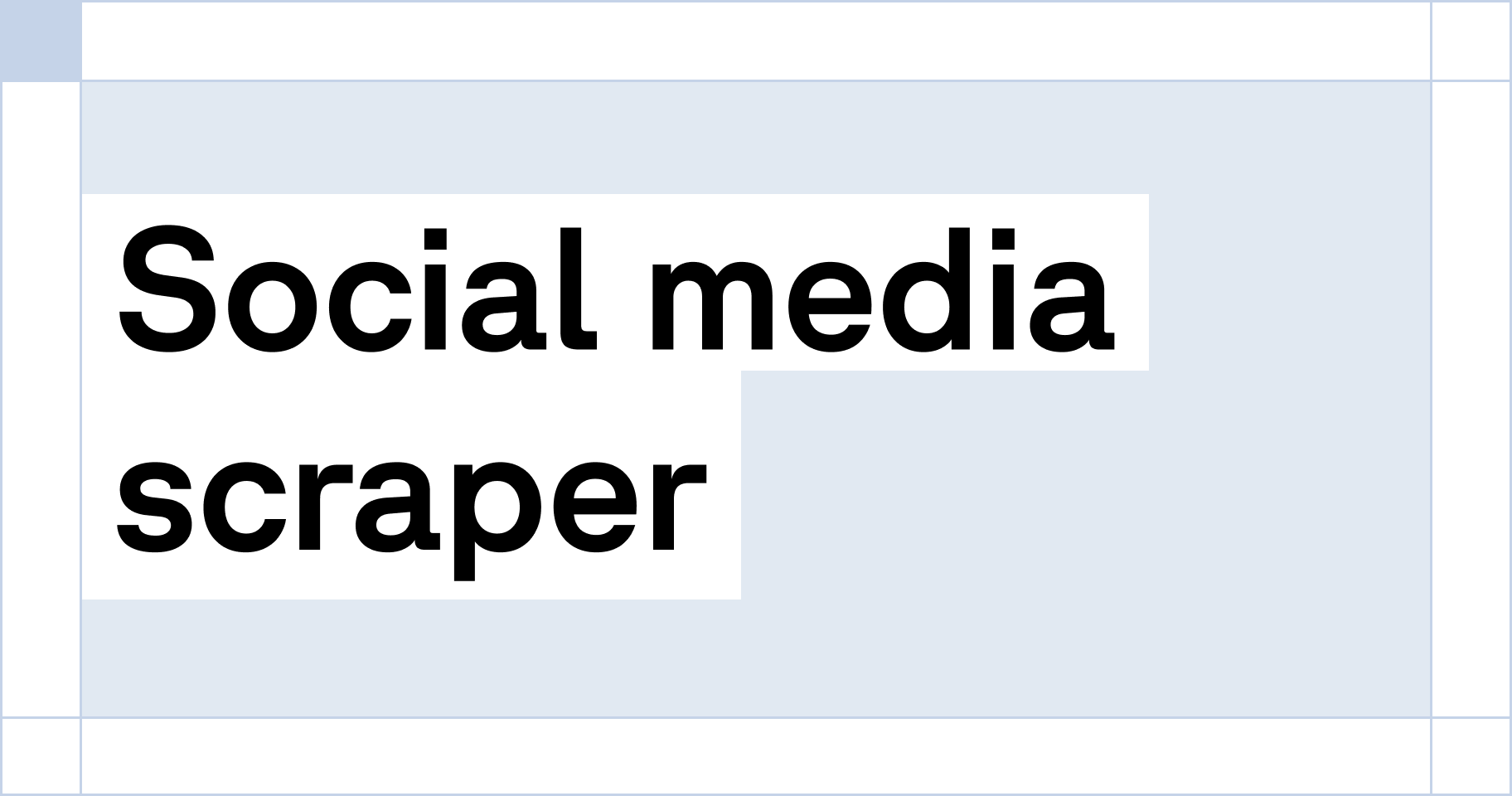 Get social media data at scale