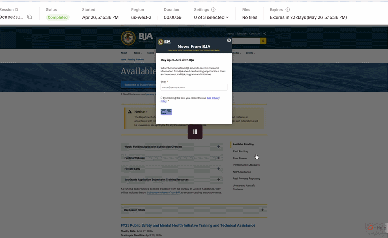 Finding BJA exposed endpoint with Autobrowse