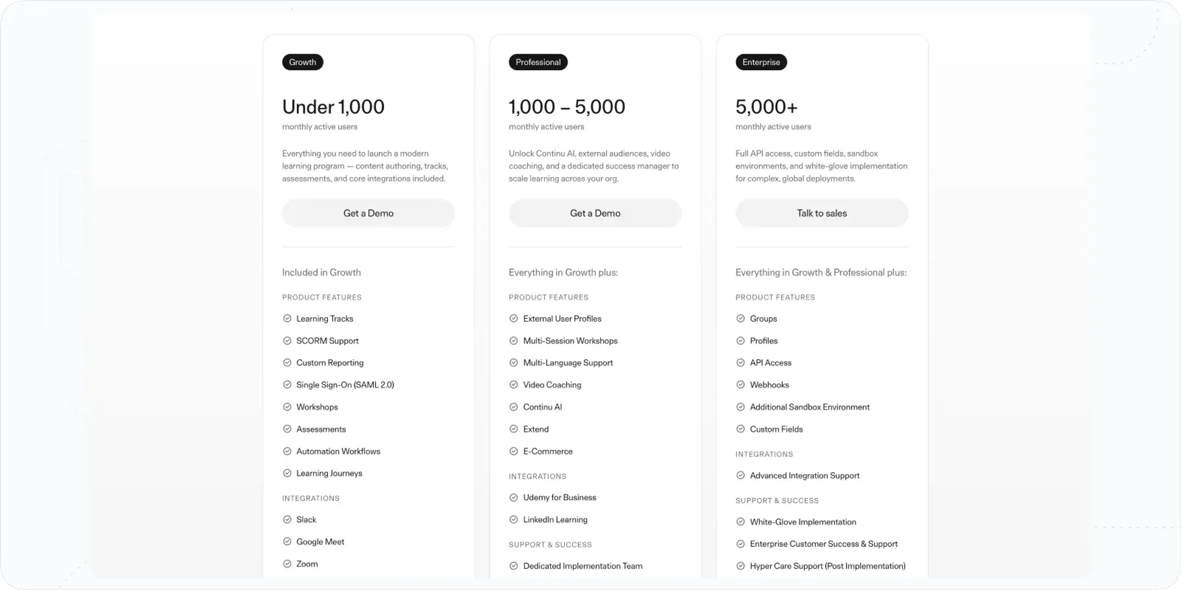 Continu Pricing