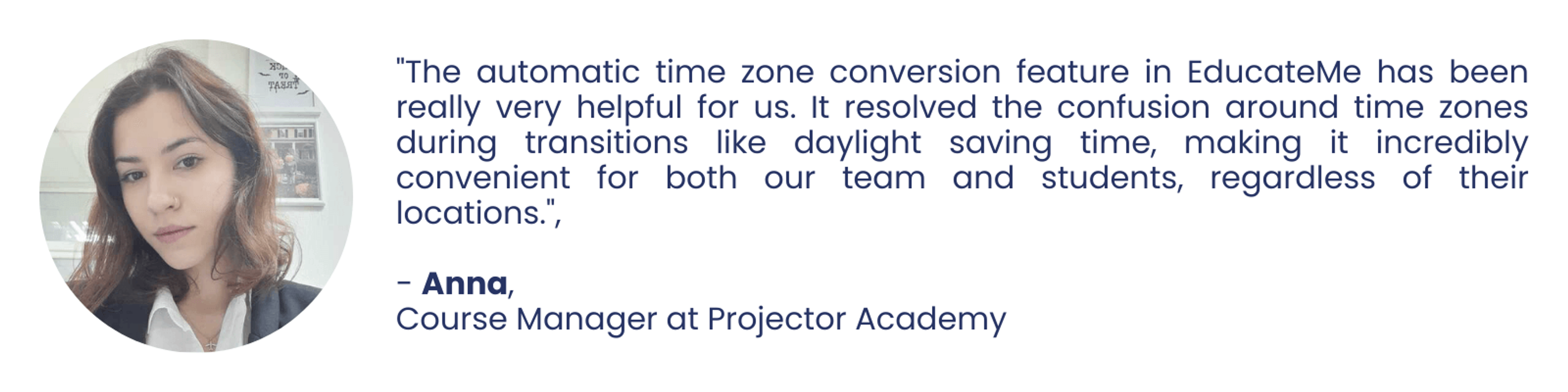 Projector team quote about EducateMe LMS