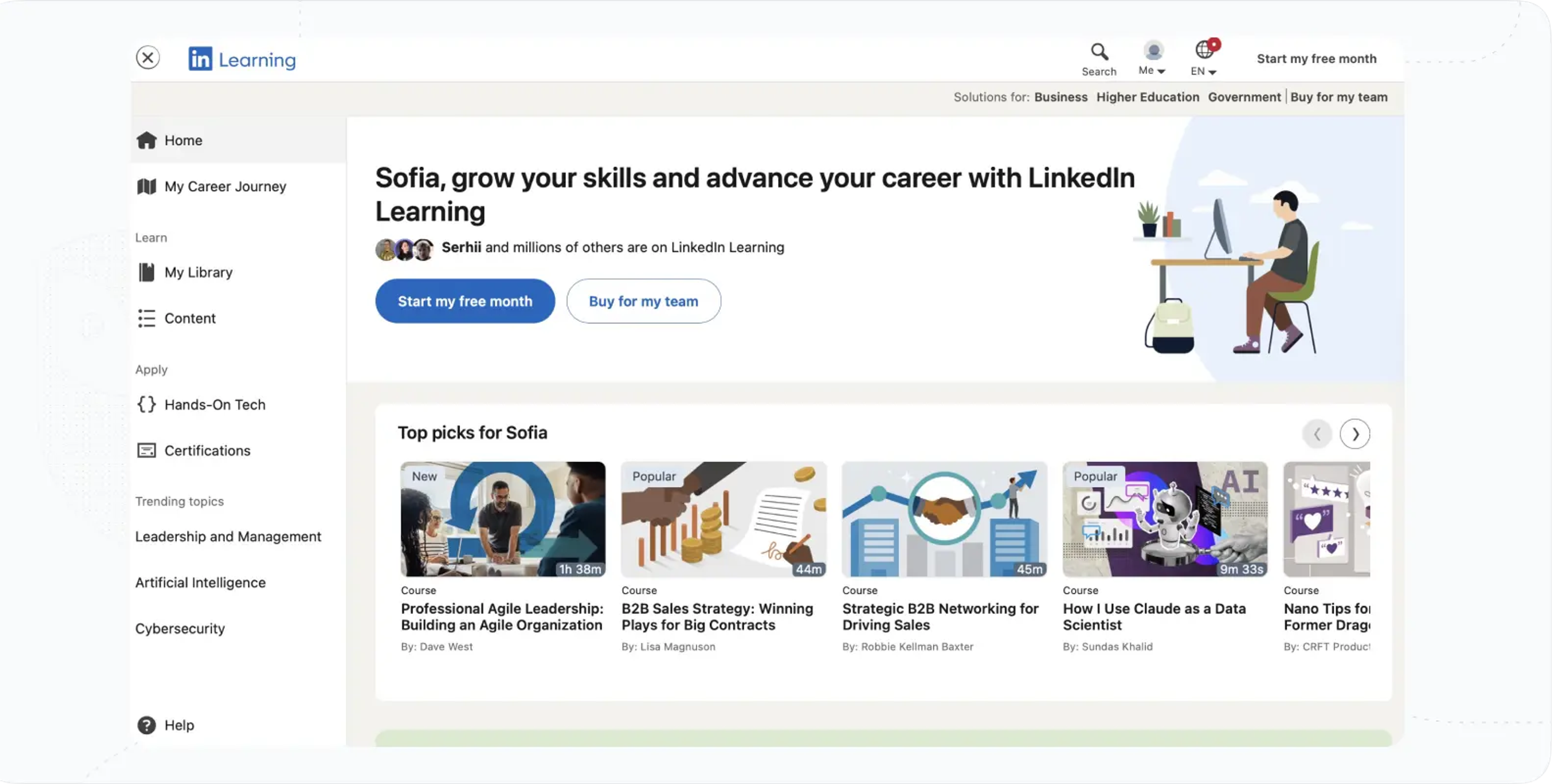 LinkedIn Learning: Offers a Pool of Courses and Analytics Tool