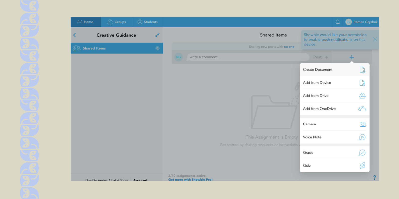 Appls like Google Classroom: Showie
