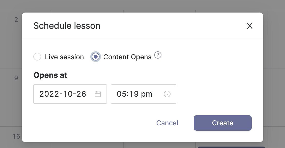 4️⃣ Create a new cohort & set a calendar for it 📅 — How to Create a Cohort Based Course