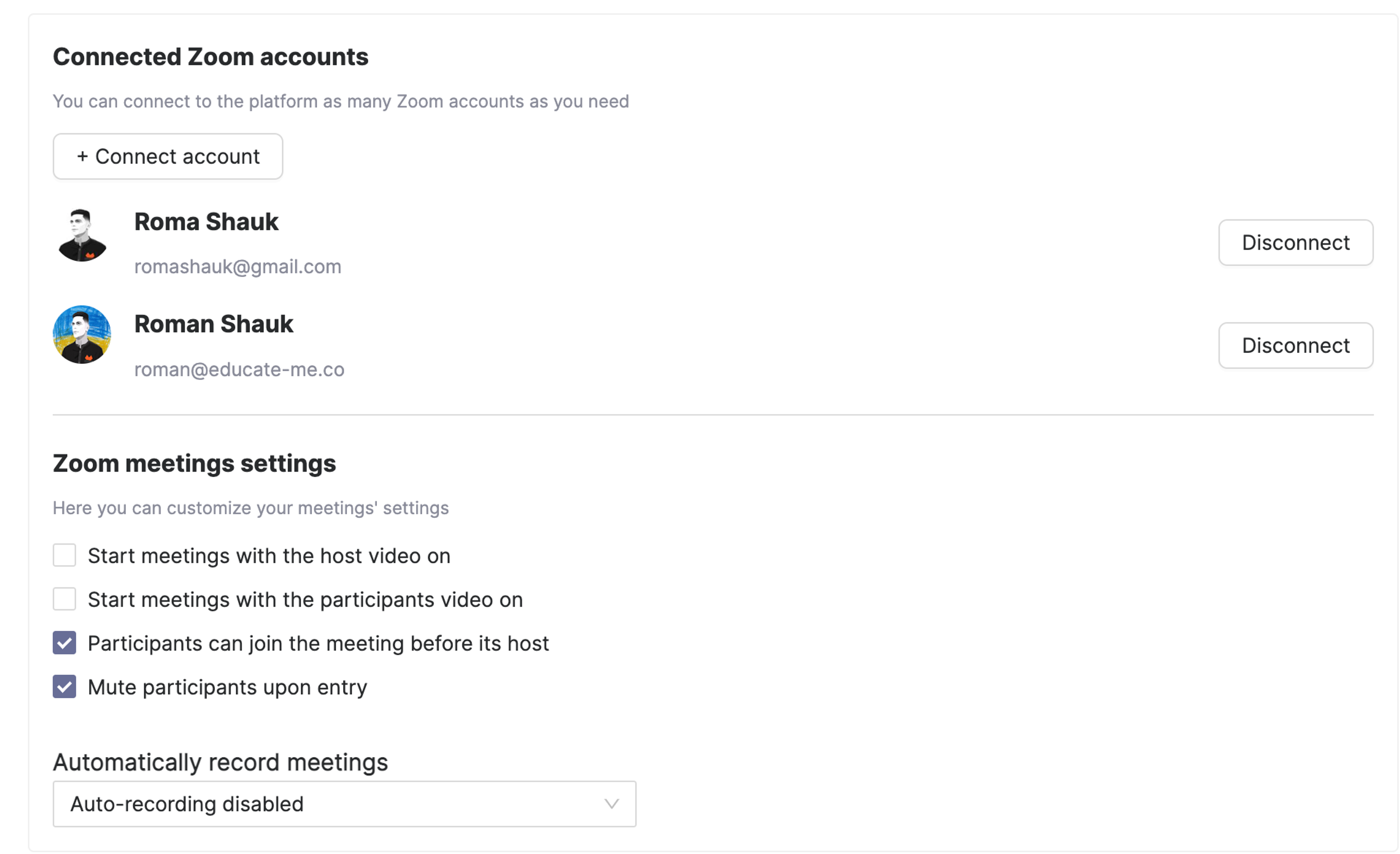 3️⃣ Connect your Zoom account — How to Create a Cohort Based Course
