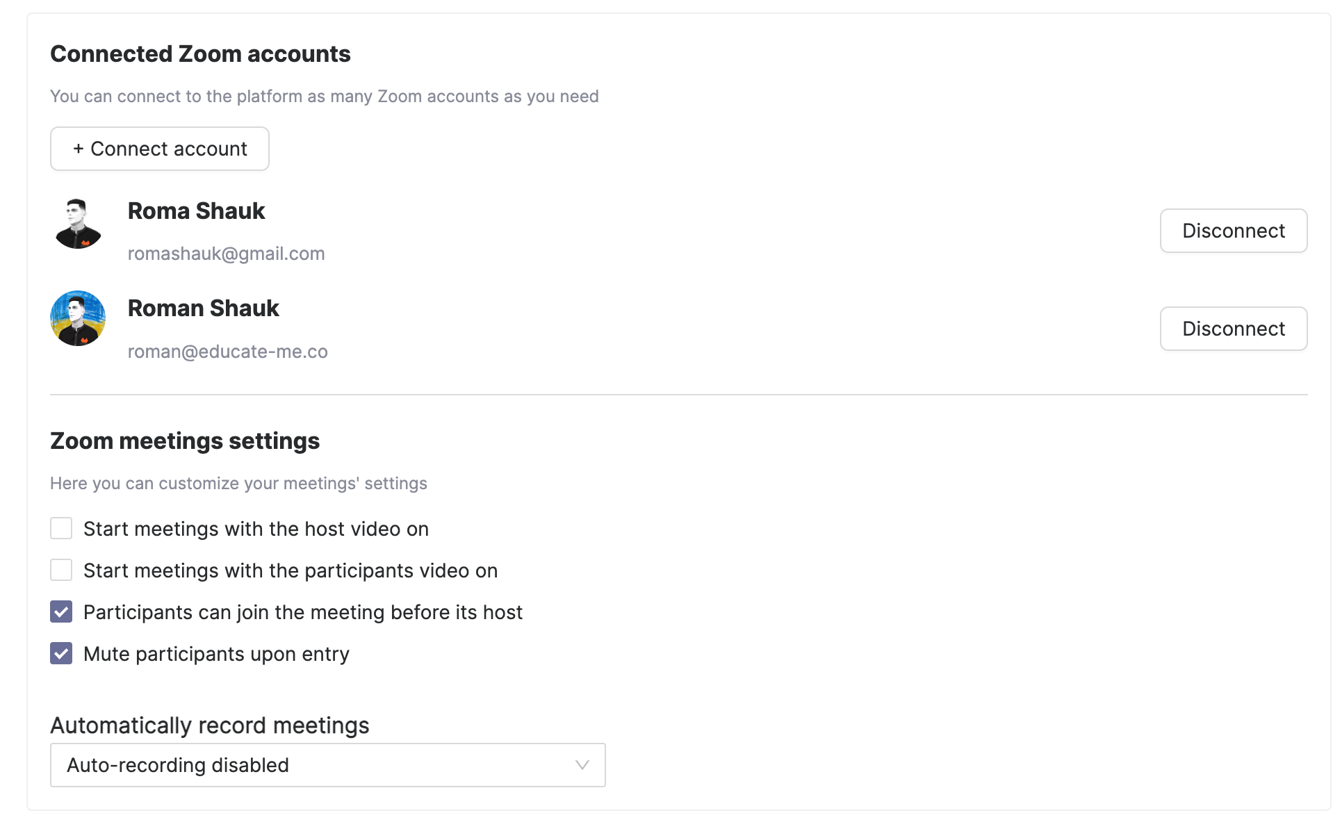 3️⃣ Connect your Zoom account — How to Create a Cohort Based Course