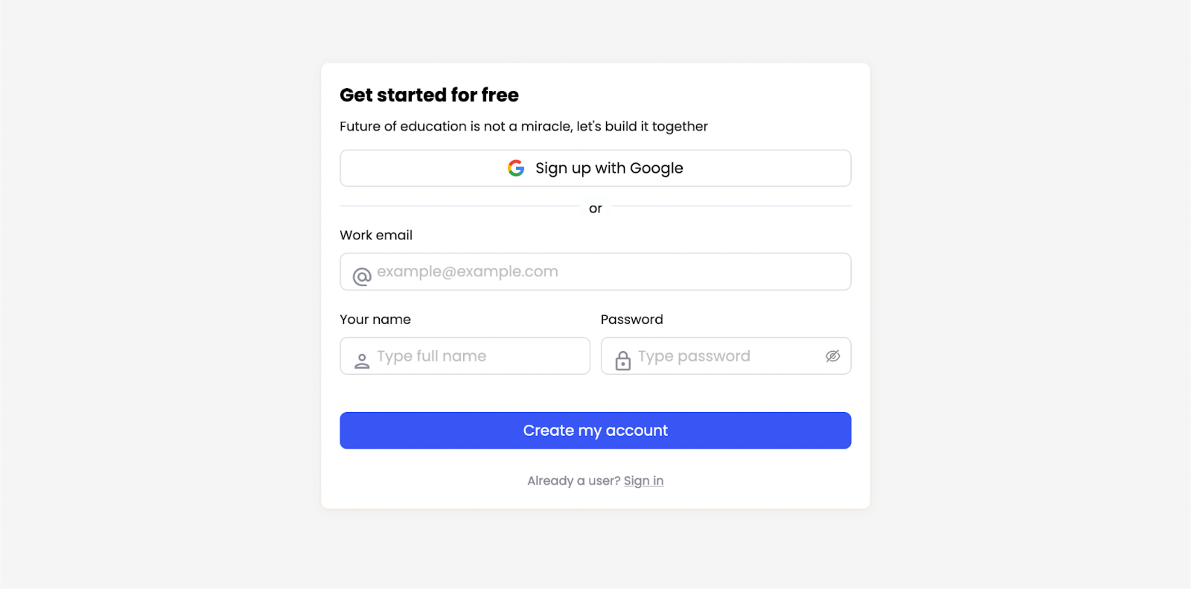 Sign Up For EducateMe Platform