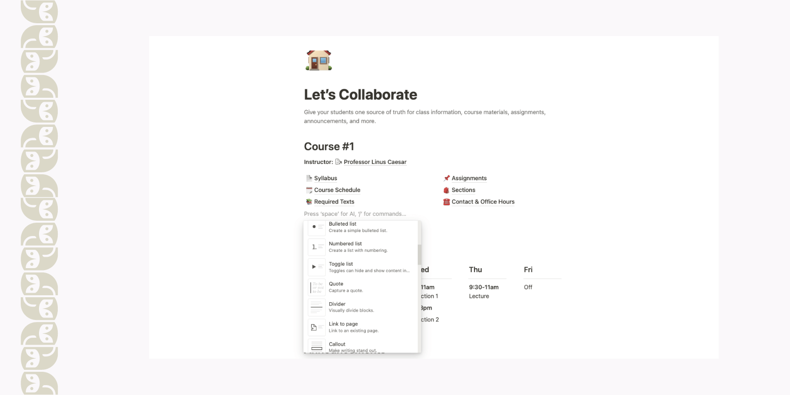 #4. Notion: Flexible tool to organize the learning environment