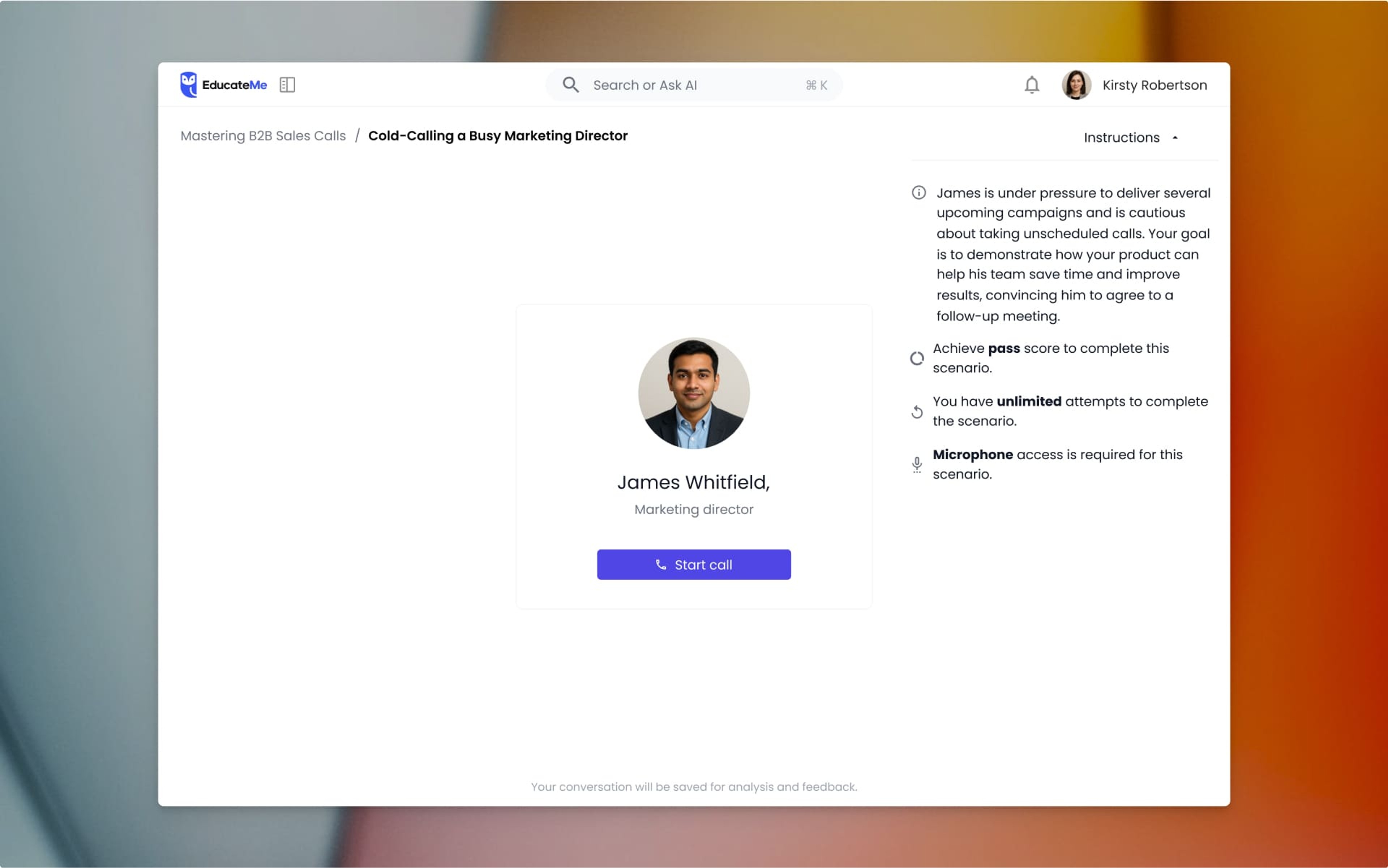 EducateMe AI Coach for Call Centers