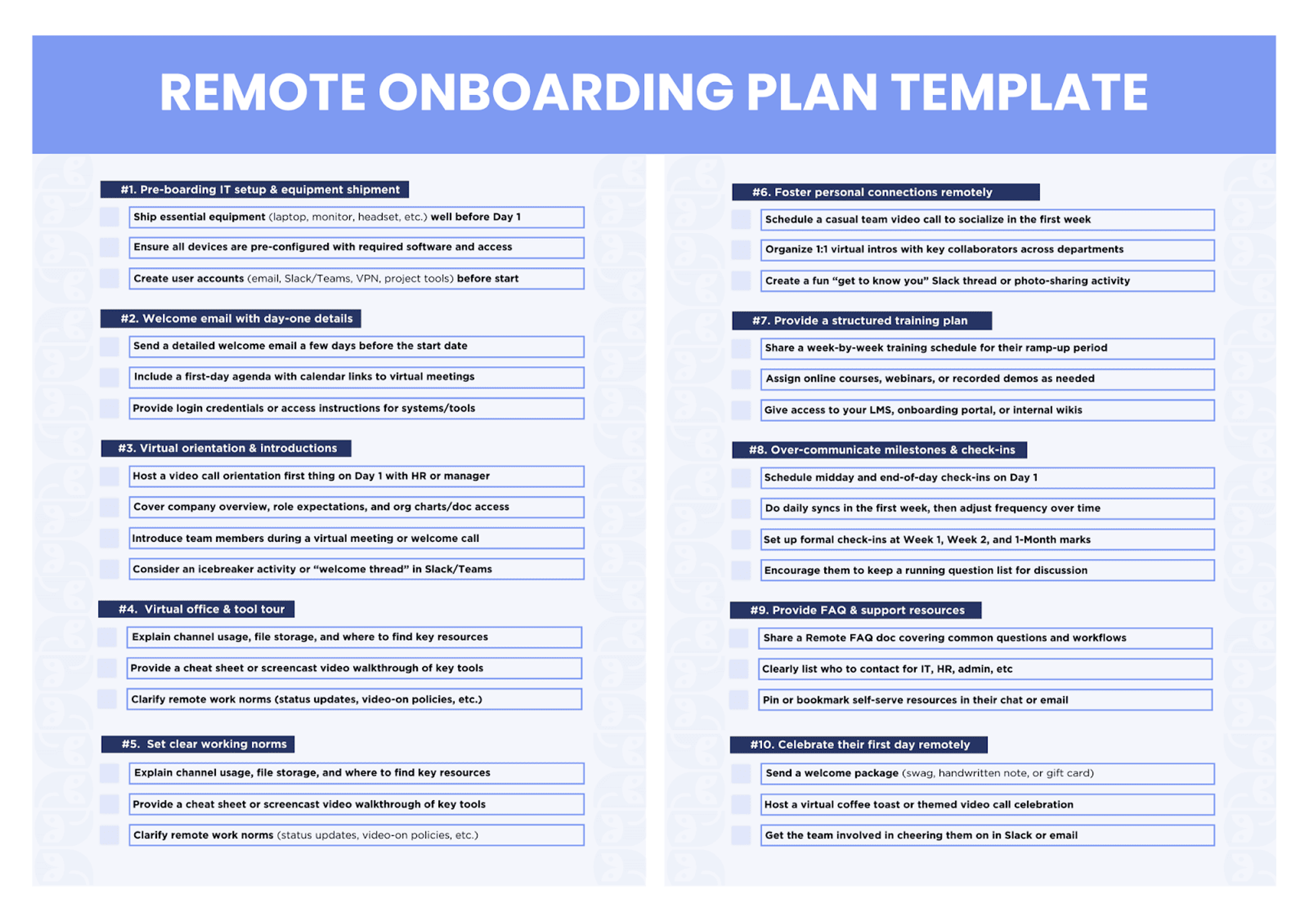 Remote Onboarding Plan Template