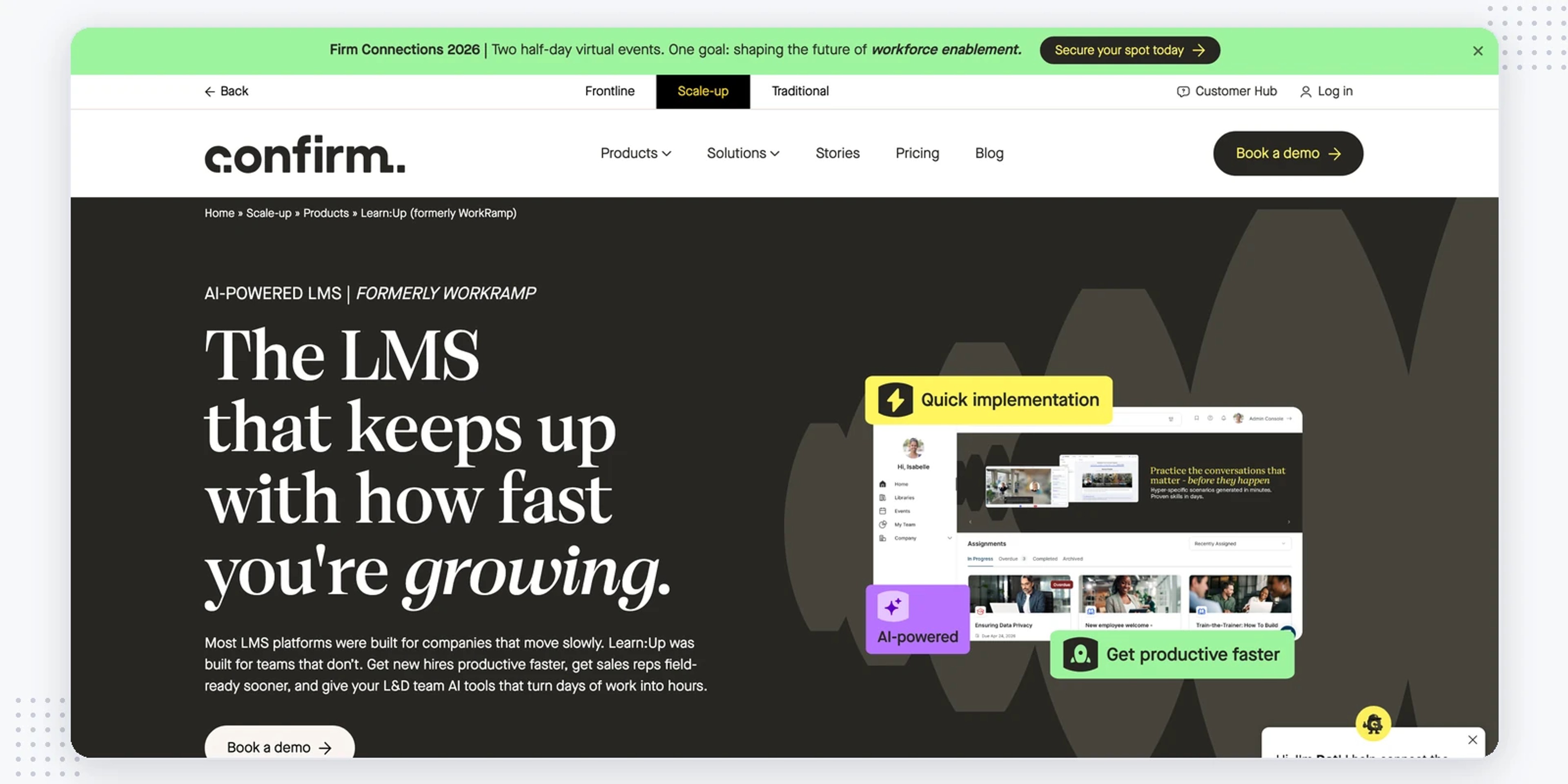 Learn:Up by Confirm, a Sana Labs alternative