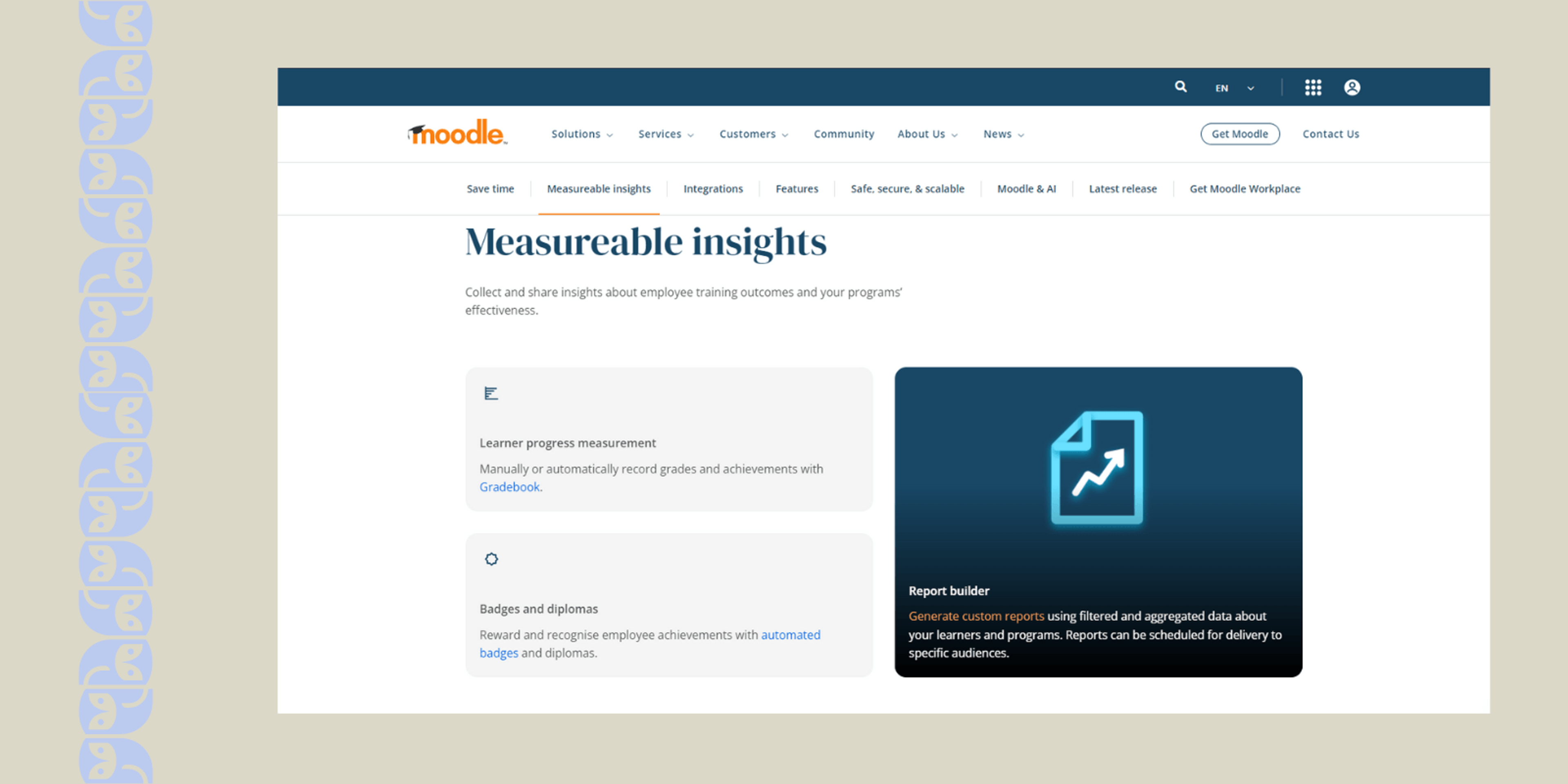 Moodle: Open-source LMS with Diverse Options for Learning Analytics