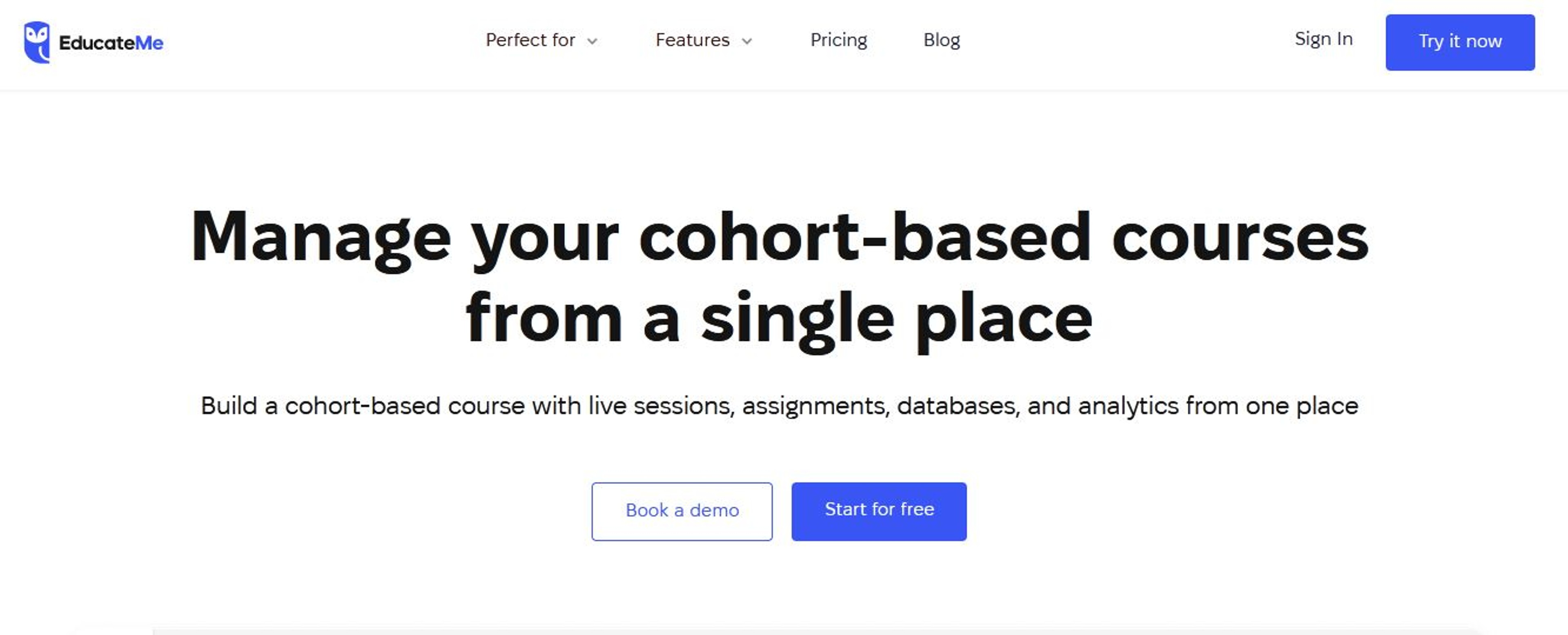 Cohort Based Courses Description