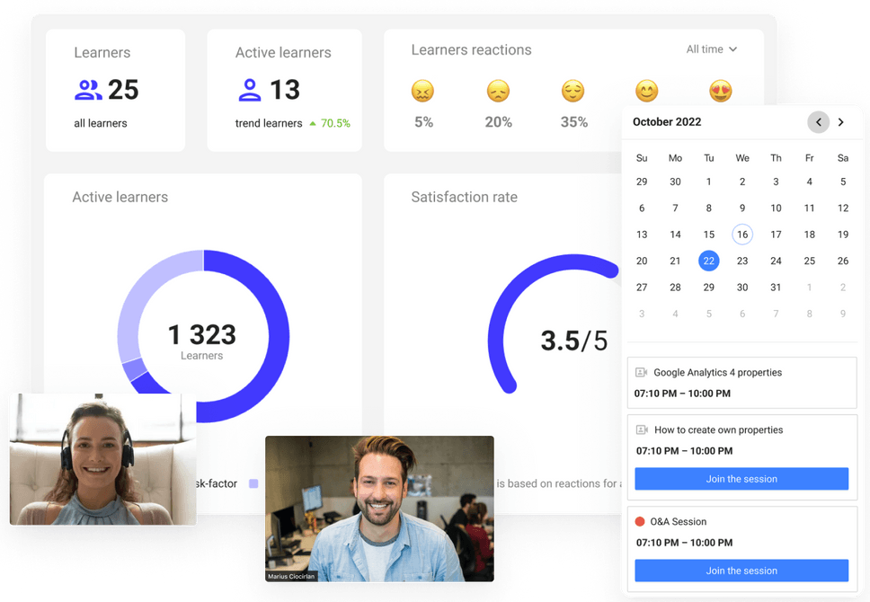 Cohort Motivation and Engagement Tools EducateMe LMS