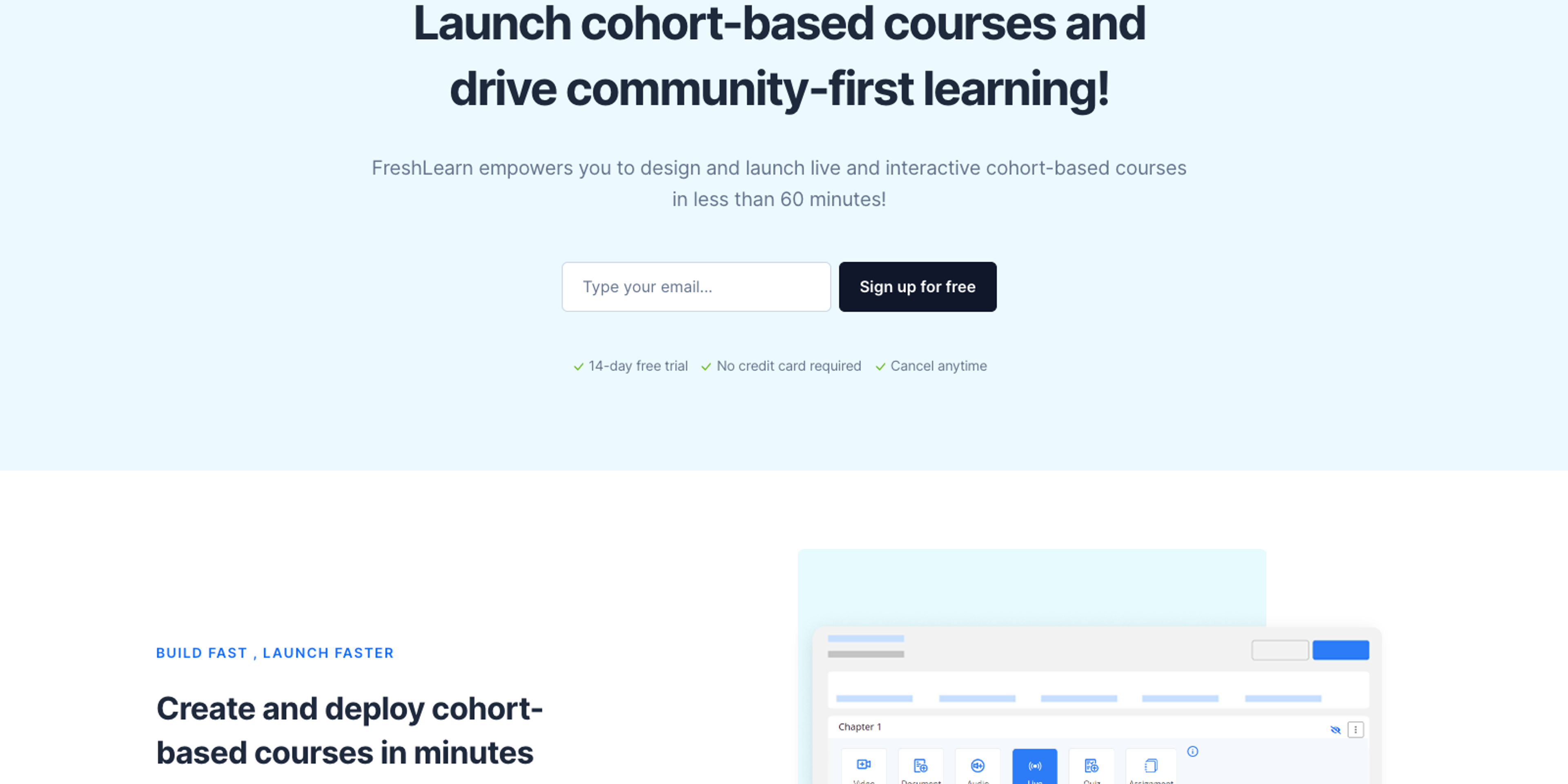 #4. FreshLearn — Maven Alternatives to Build Your Cohort Academy