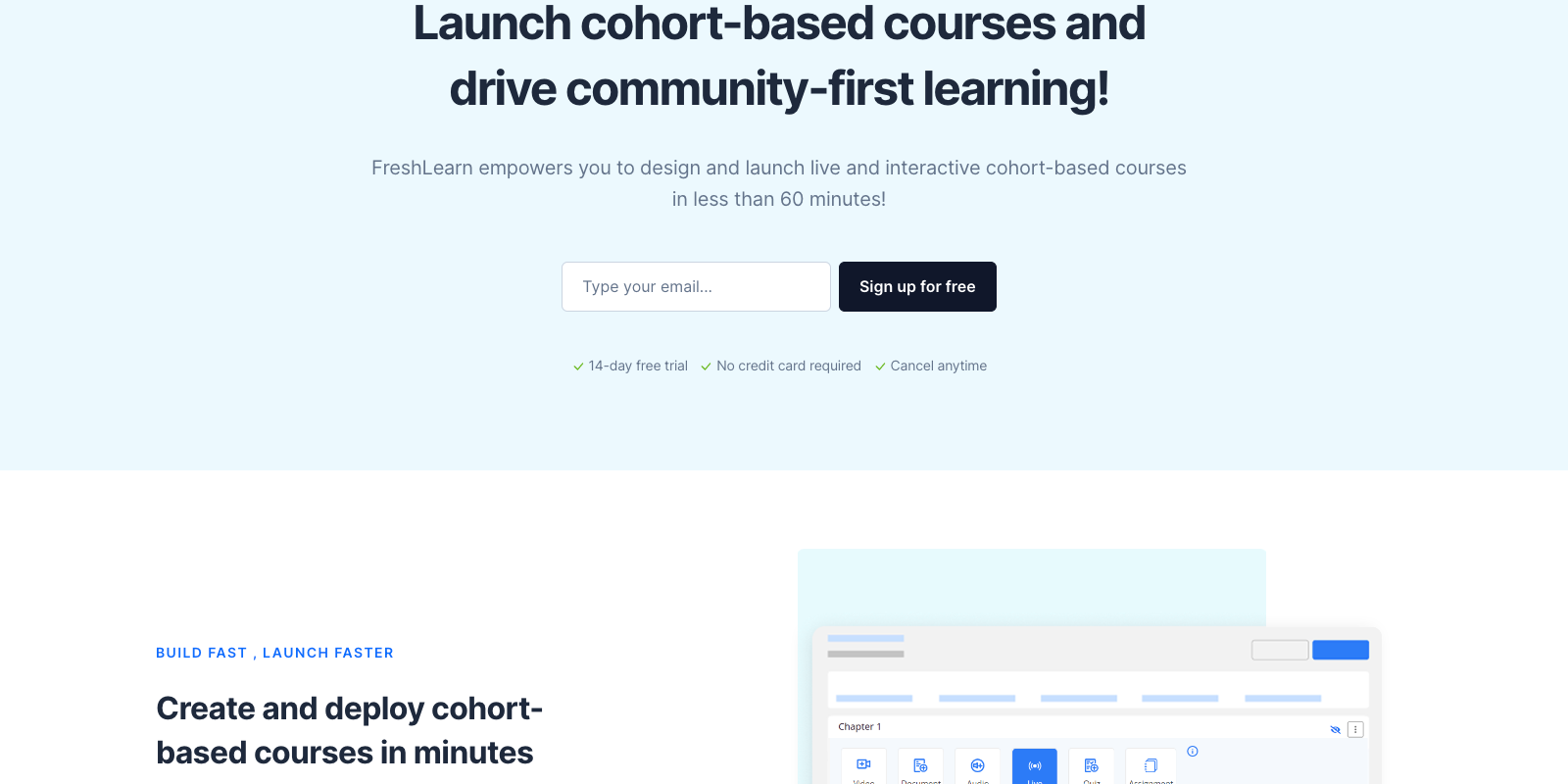 #4. FreshLearn — Maven Alternatives to Build Your Cohort Academy