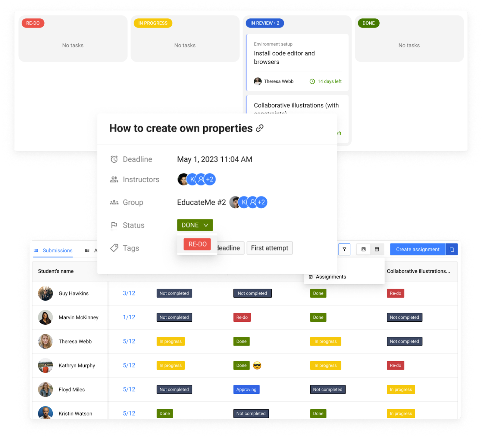 Assessment and Evaluation EducateMe LMS Tools