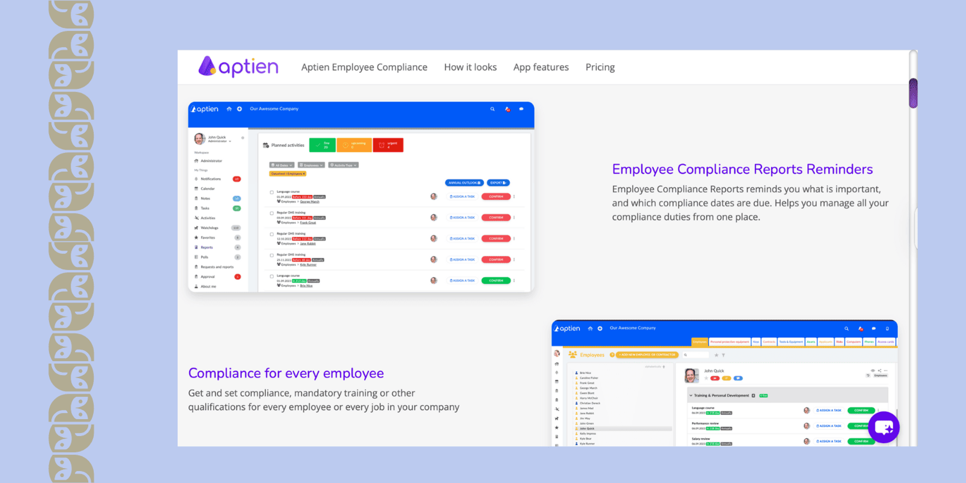 Aptien – Simplest All-in-One Compliance Tracker for Small to Mid-Sized Teams