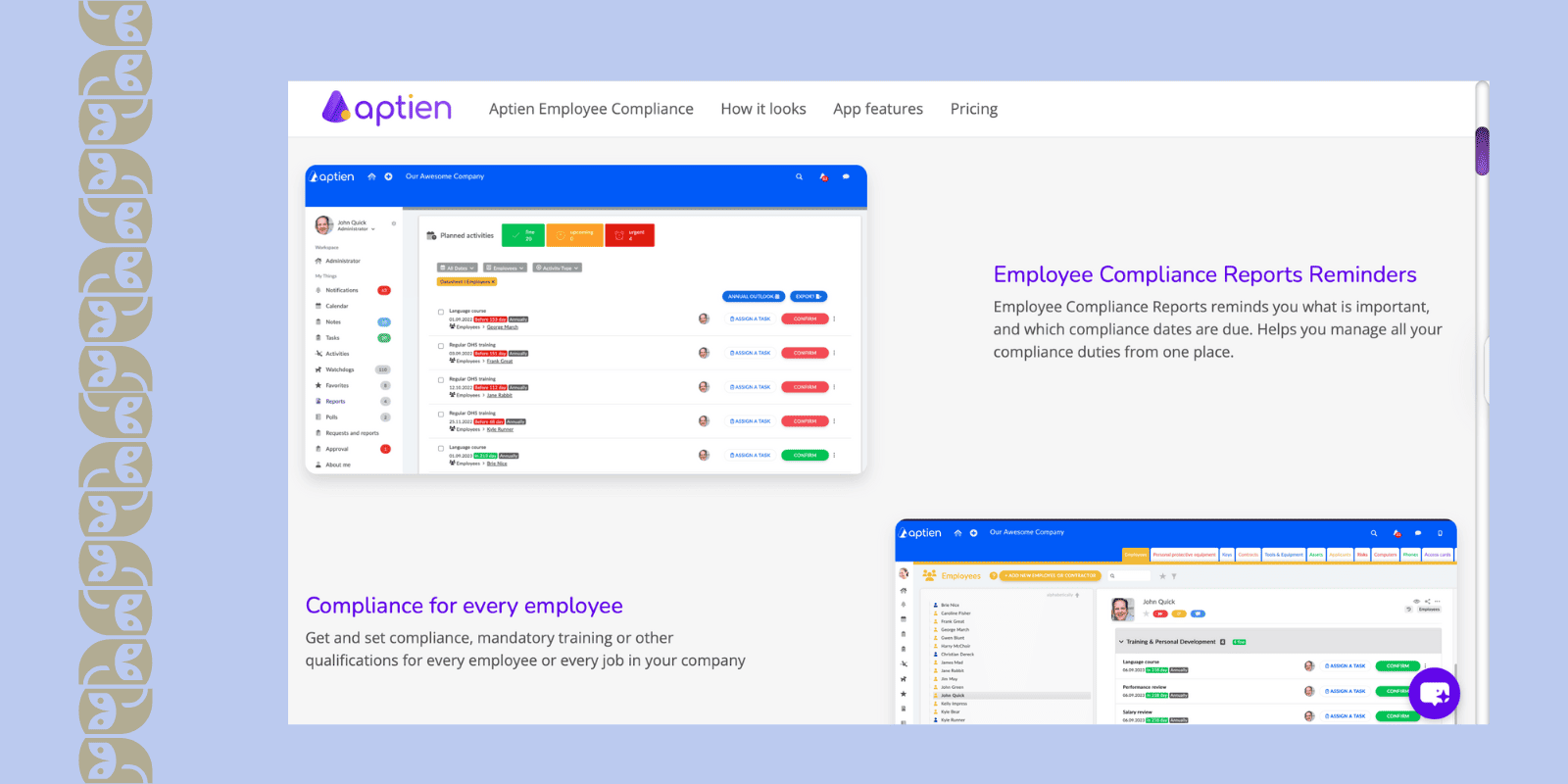 Aptien – Simplest All-in-One Compliance Tracker for Small to Mid-Sized Teams