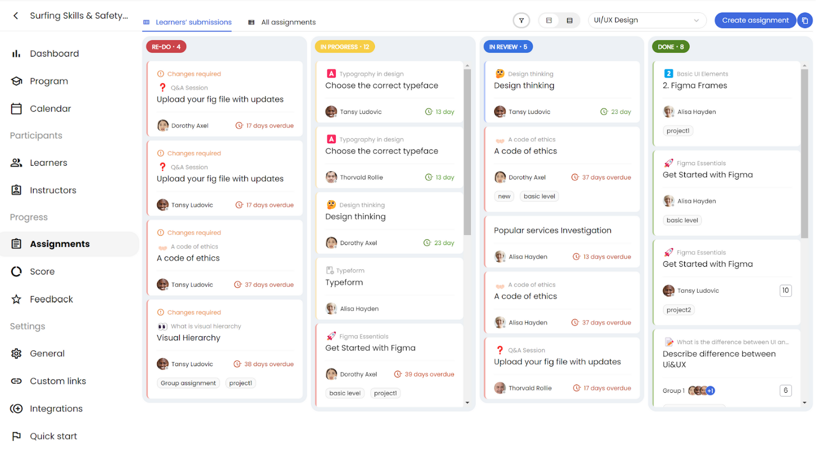 Individual Progress Monitoring in EducateMe LMS