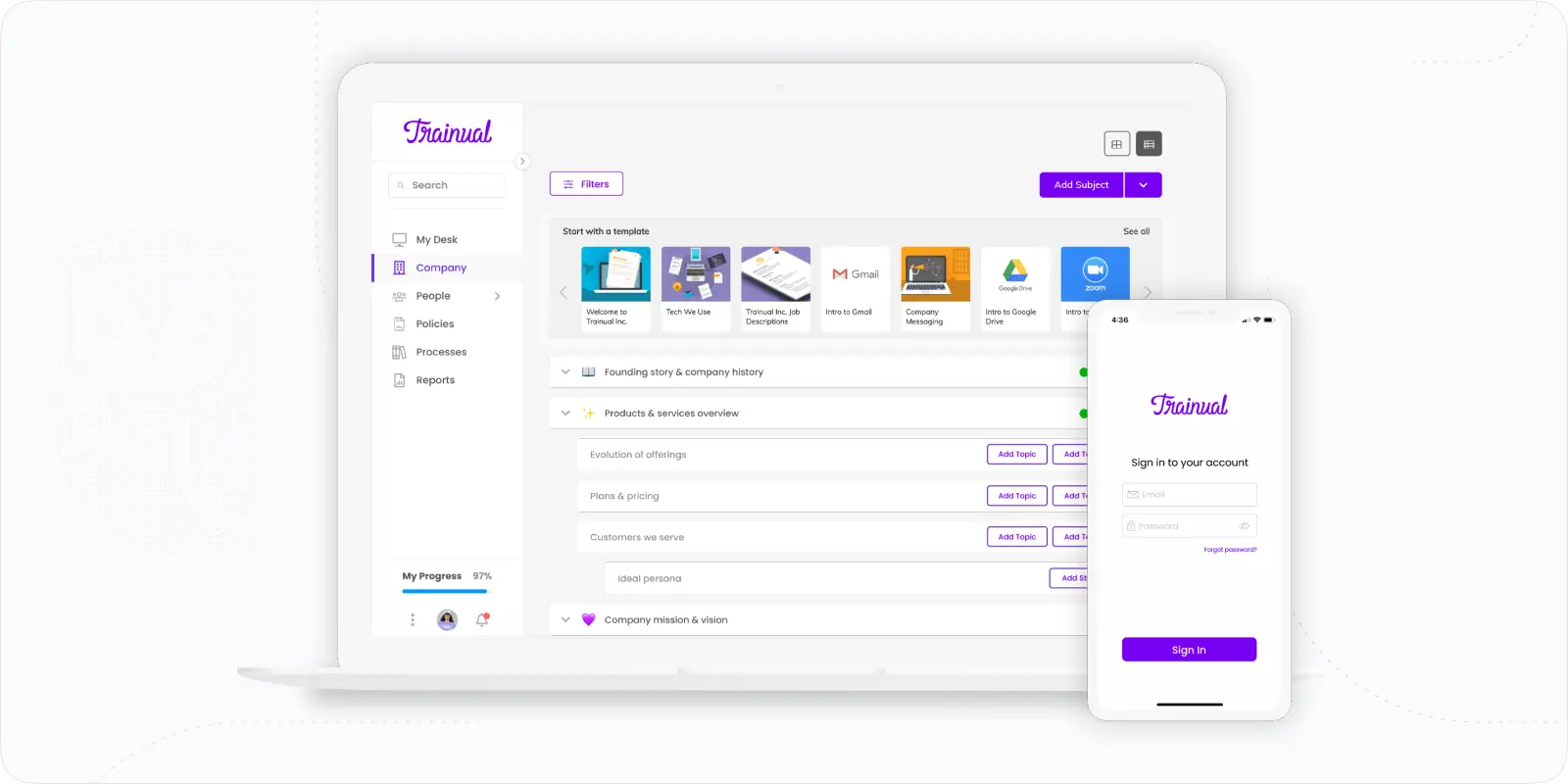 Trainual Interface