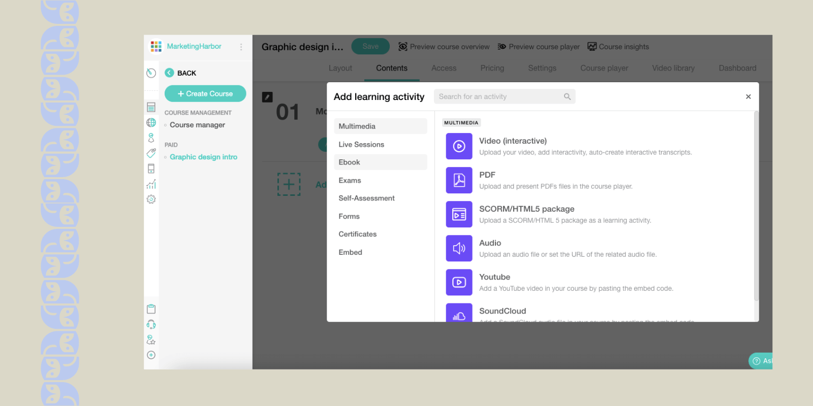 LearnWorlds course platform.