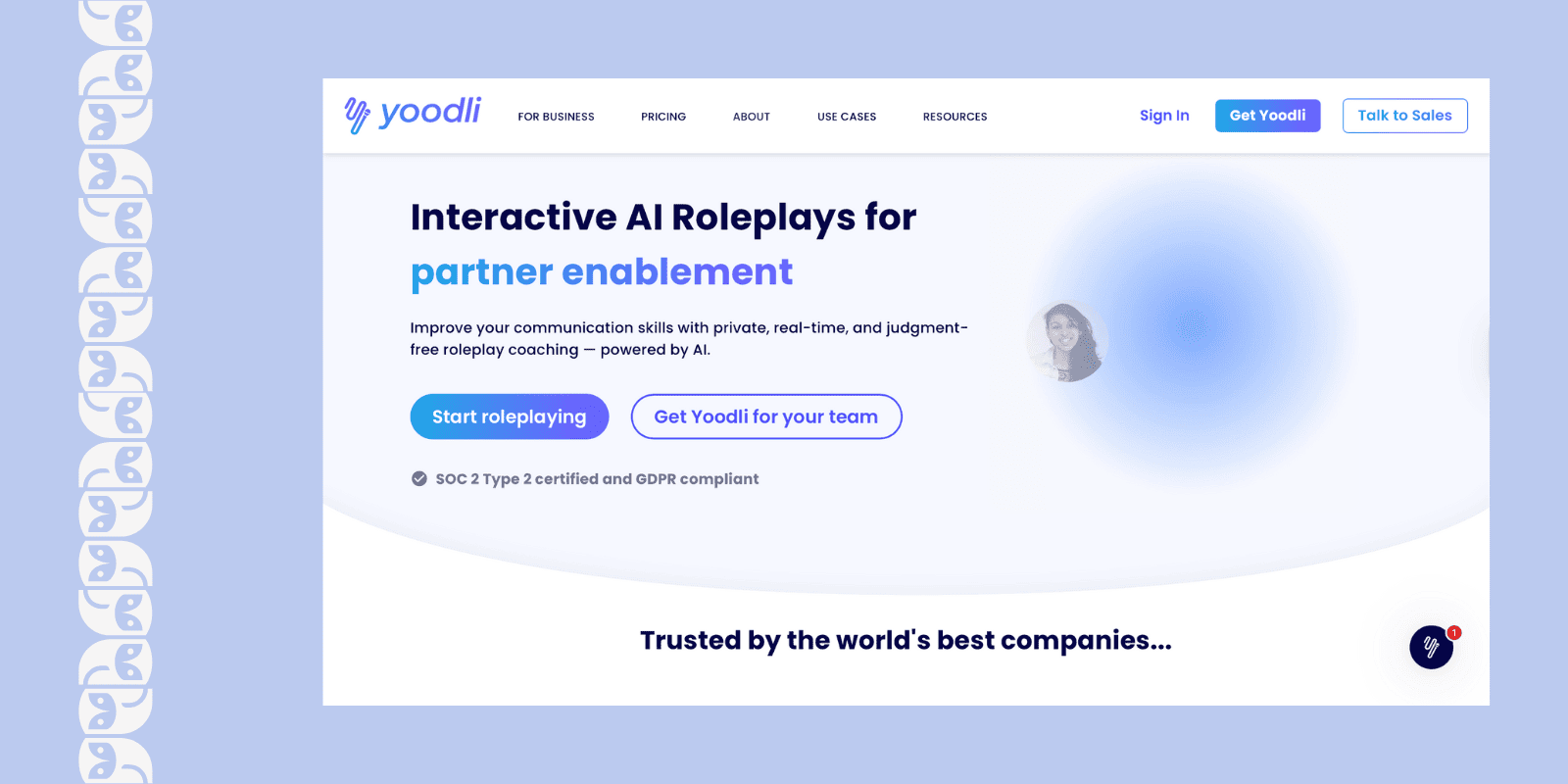 Yoodli – Interactive AI Roleplay Training for Onboarding — Most effective AI tools for roleplays in corporate training