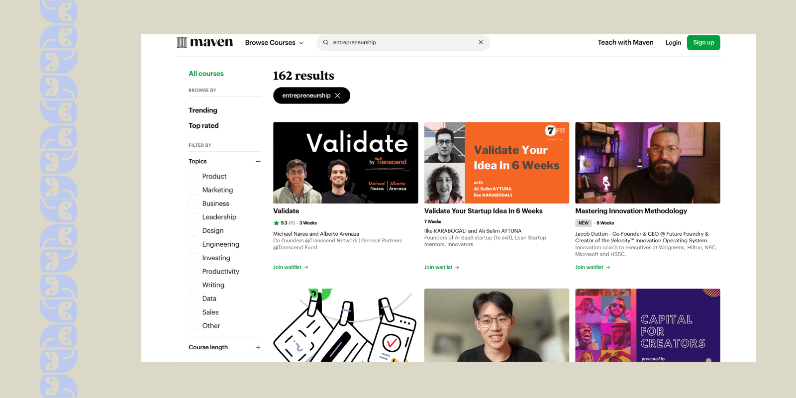 Maven Learning — Best Online Course Creation Software for Single Creators