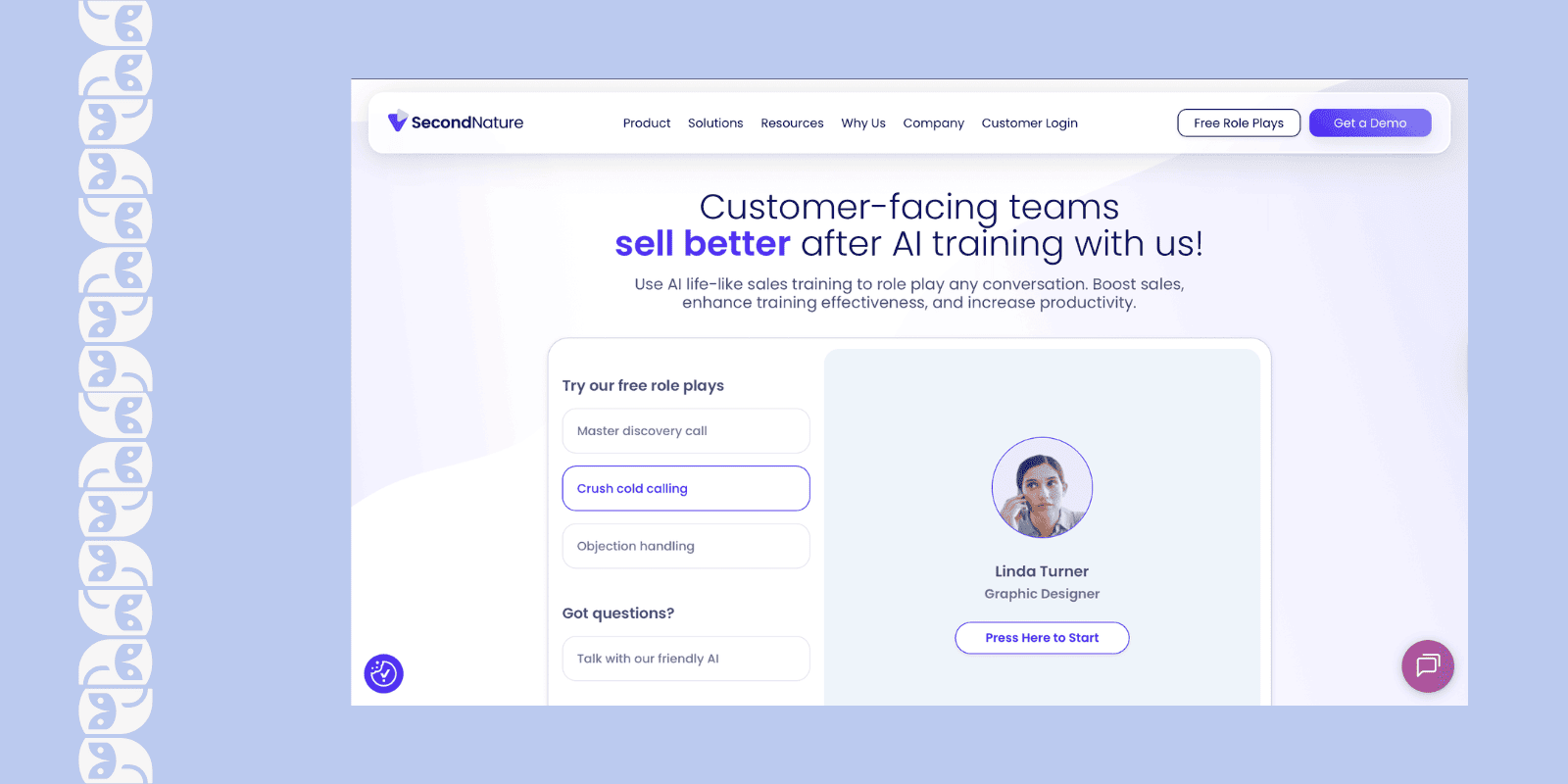 SecondNature – AI Sales Role-Play — Most effective AI tools for roleplays in corporate training