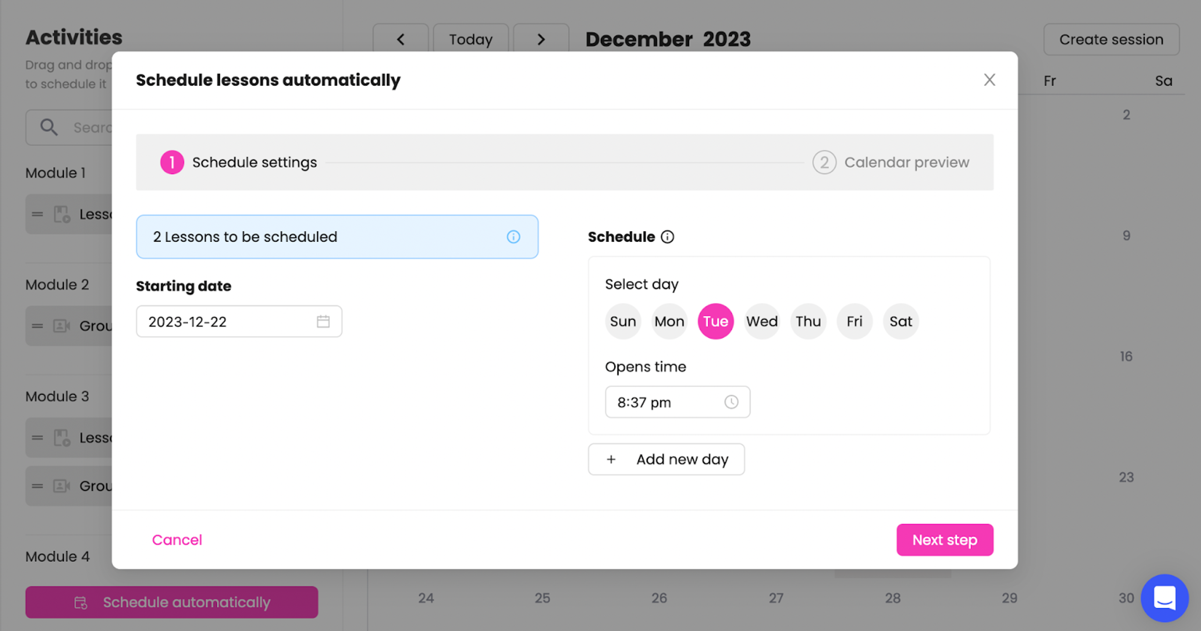 Schedule Online Events Automatically EducateMe