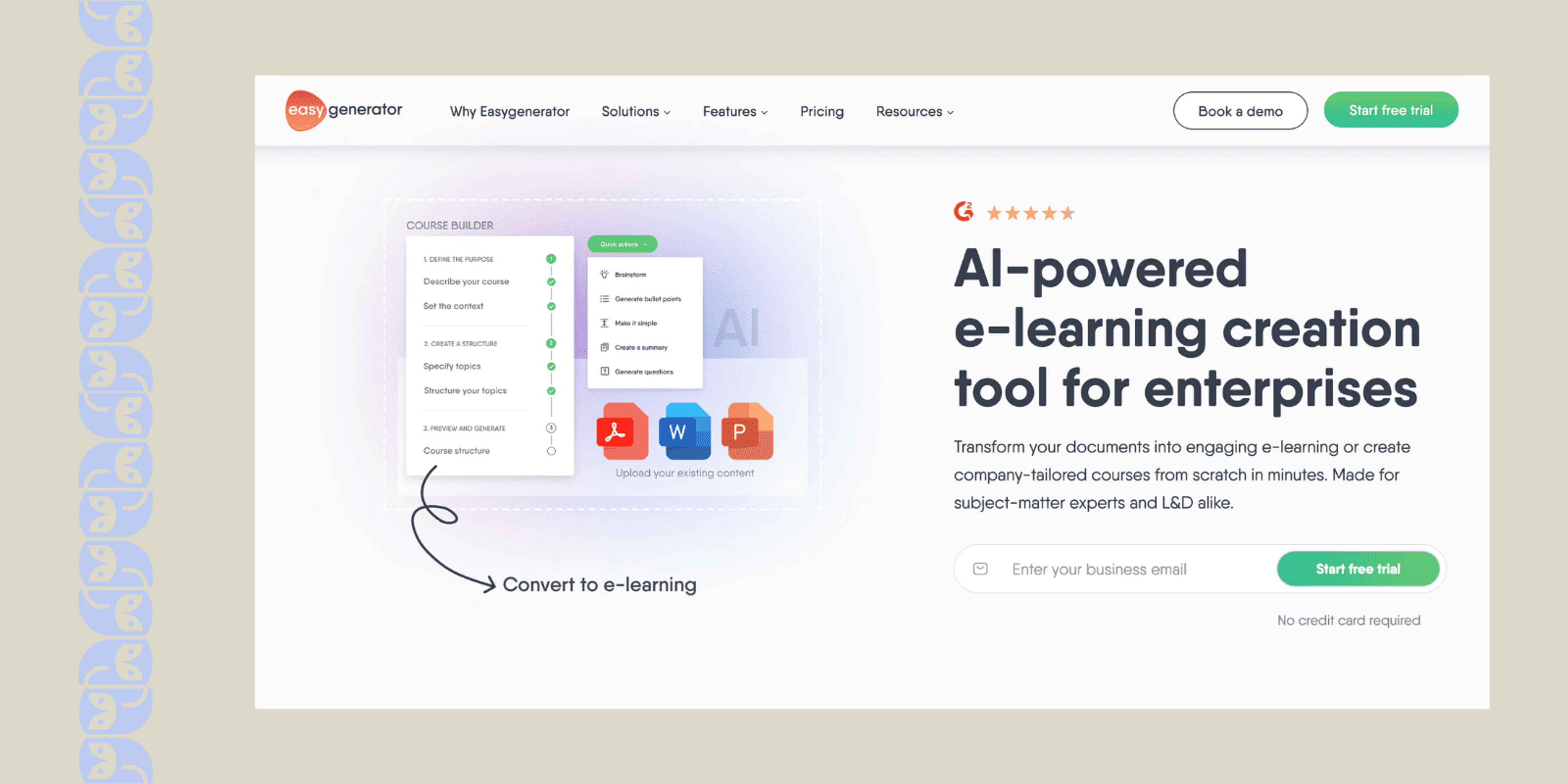 Easygenerator eLearing Authoring Tool
