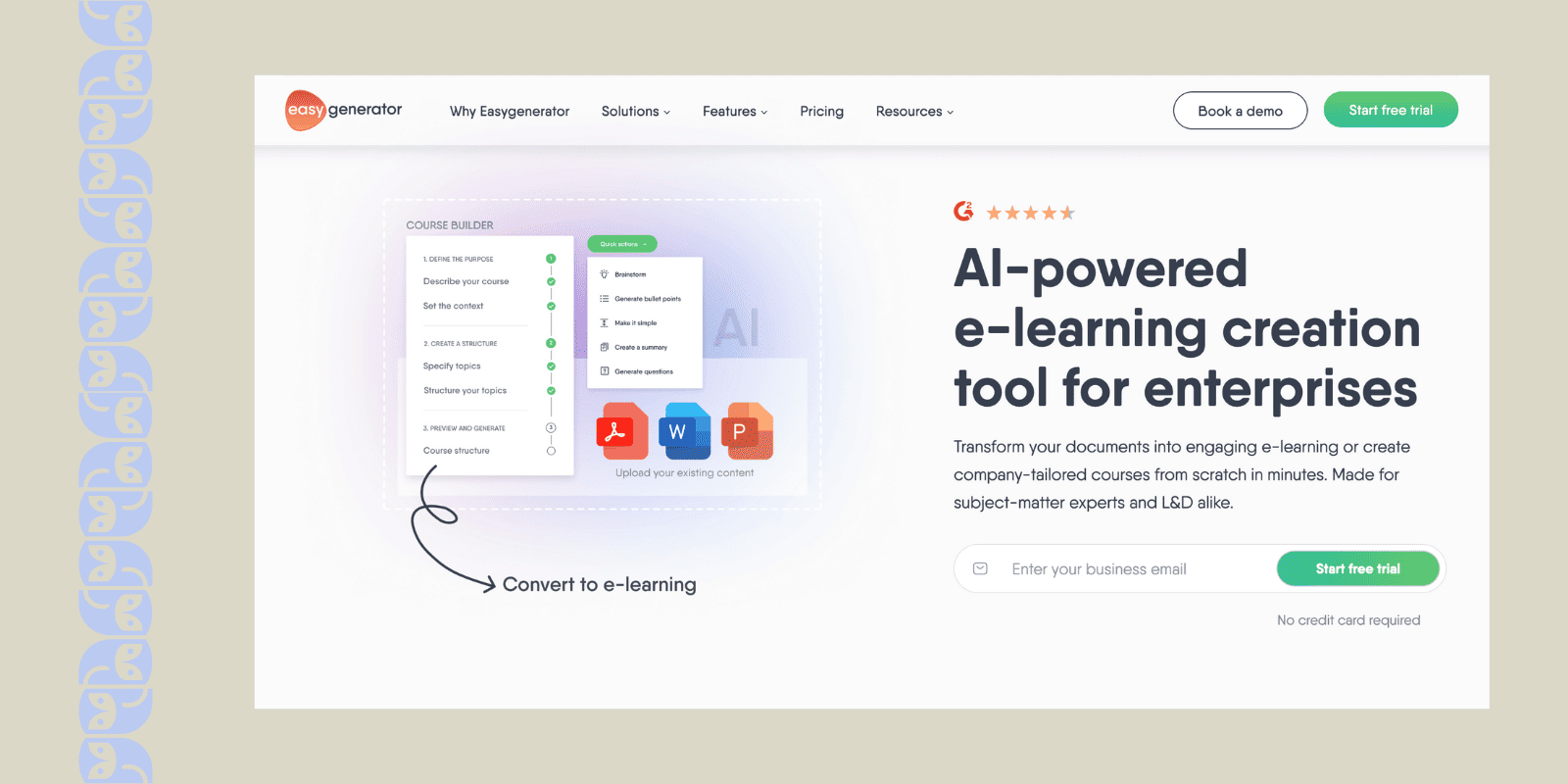 Easygenerator eLearing Authoring Tool