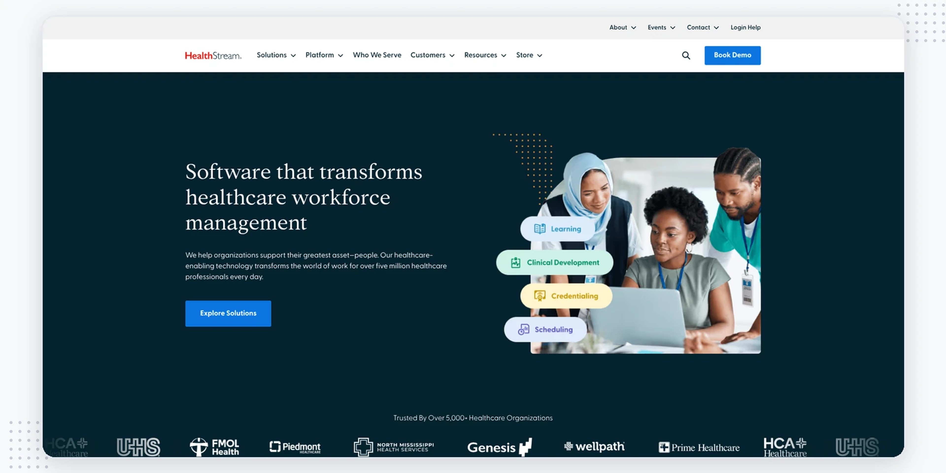 HealthStream homepage
