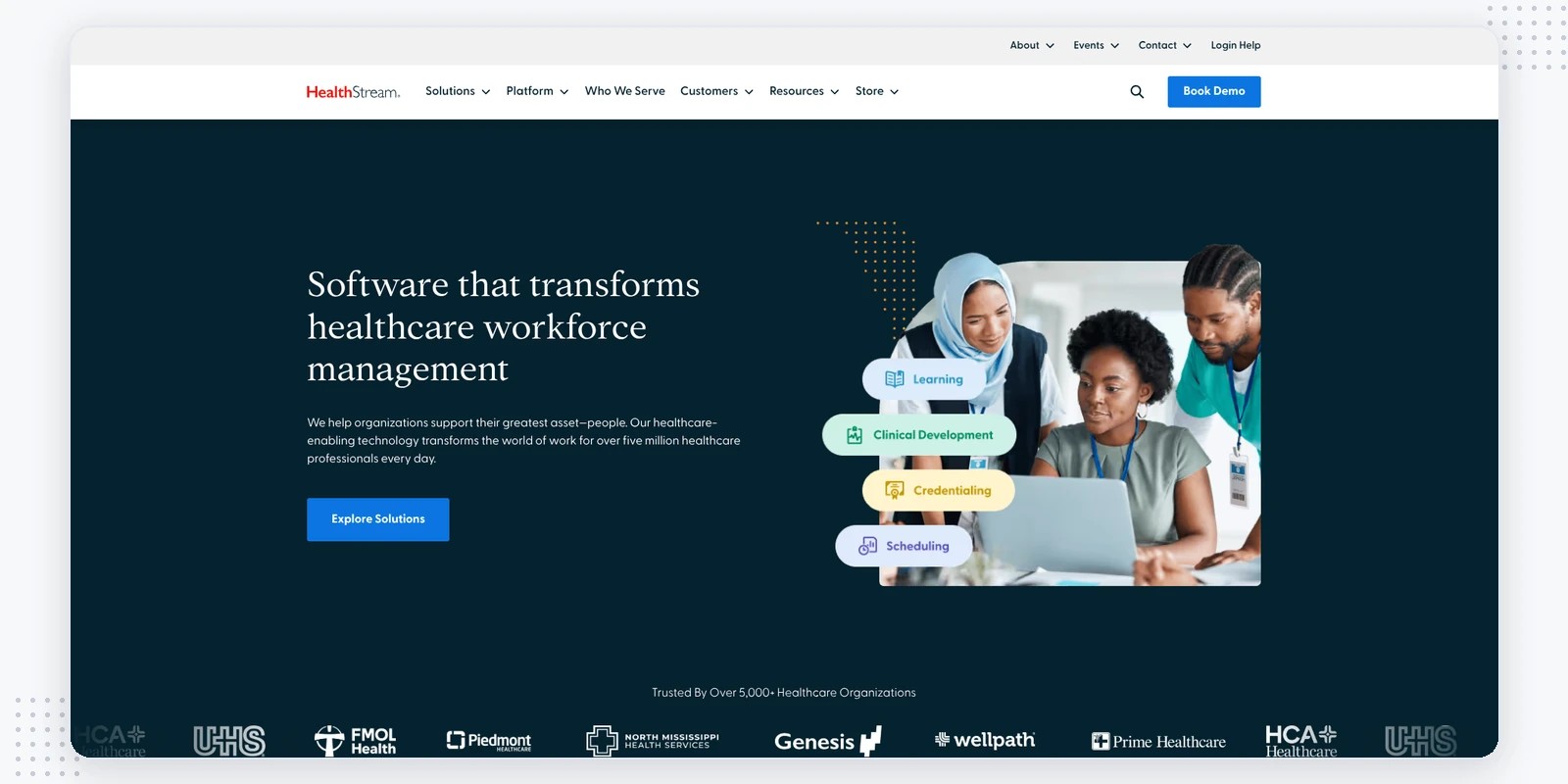 HealthStream homepage