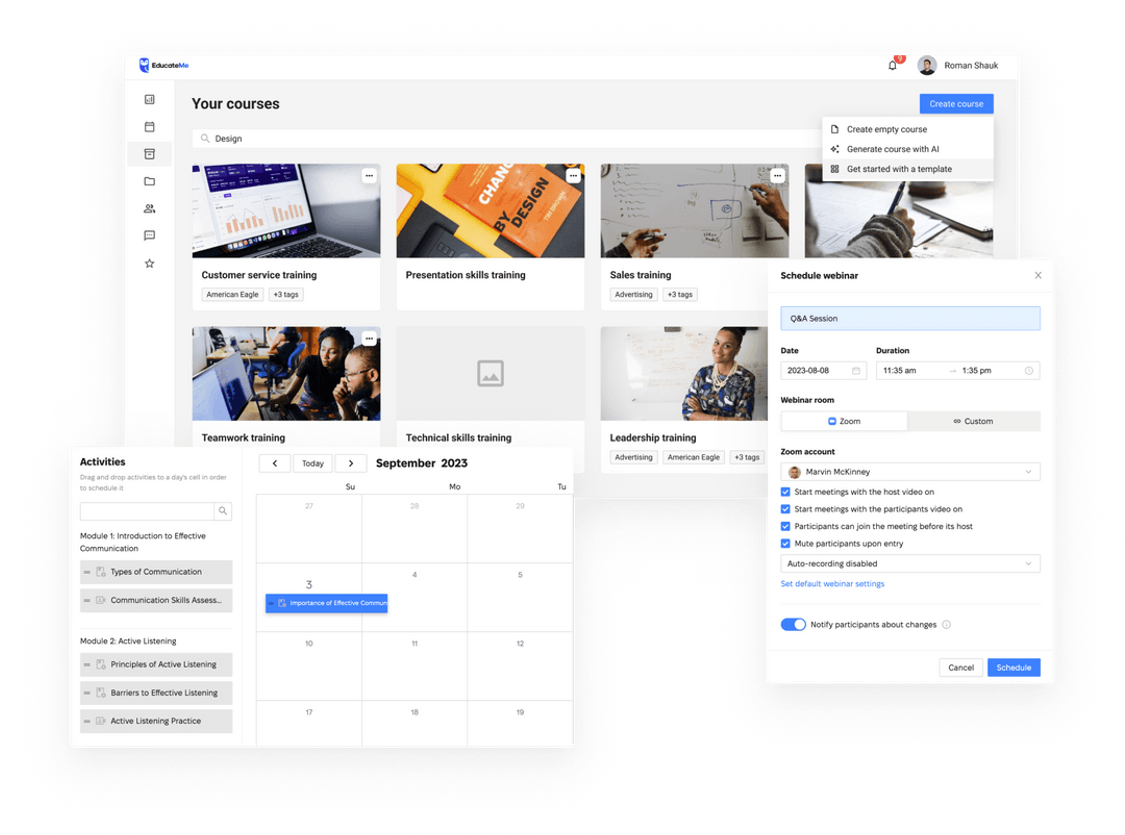 #1. EducateMe — Best Easy-To-Use Course Creation Software — Course Creation Software for Varied Goals