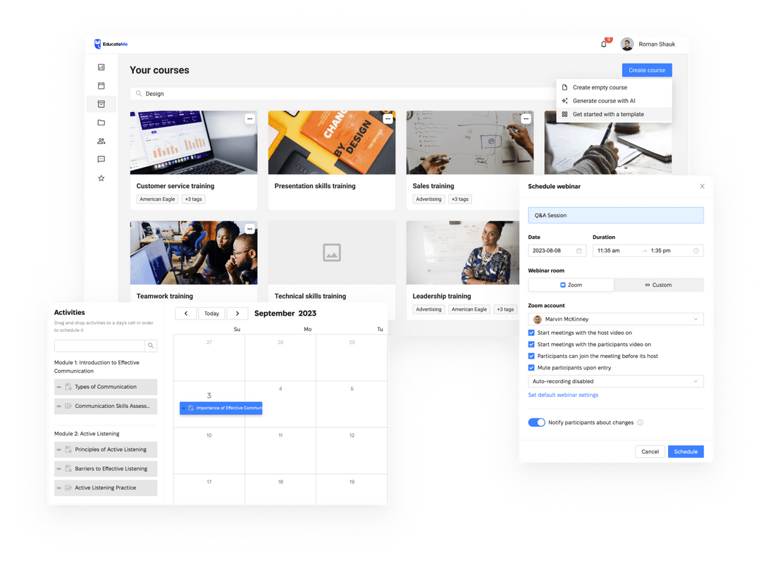 #1. EducateMe — Best Easy-To-Use Course Creation Software — Course Creation Software for Varied Goals