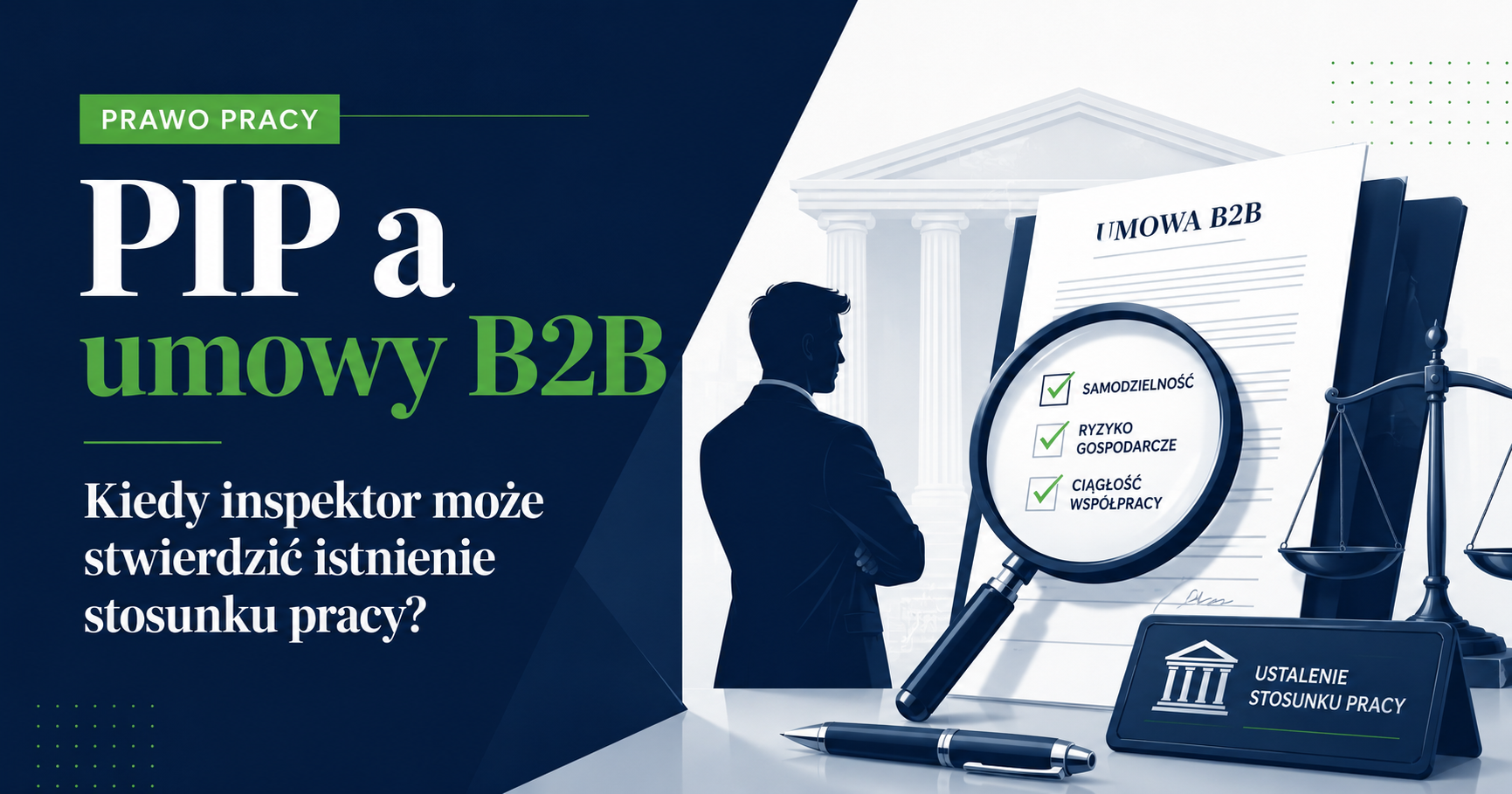 PIP a umowy B2B. Kiedy inspektor może stwierdzić istnienie stosunku pracy?