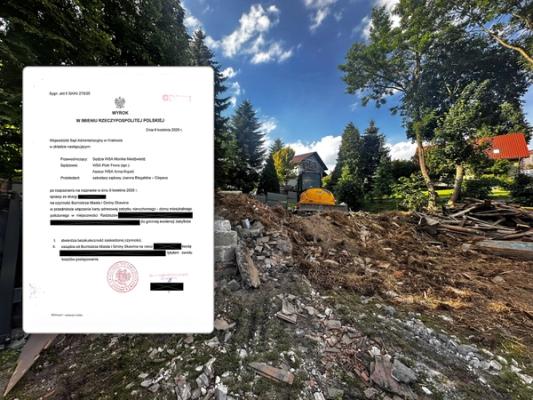 Wygrana sprawa zakończona rozbiórką