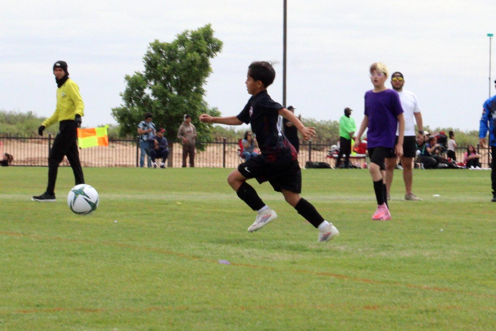 Player running with the ball