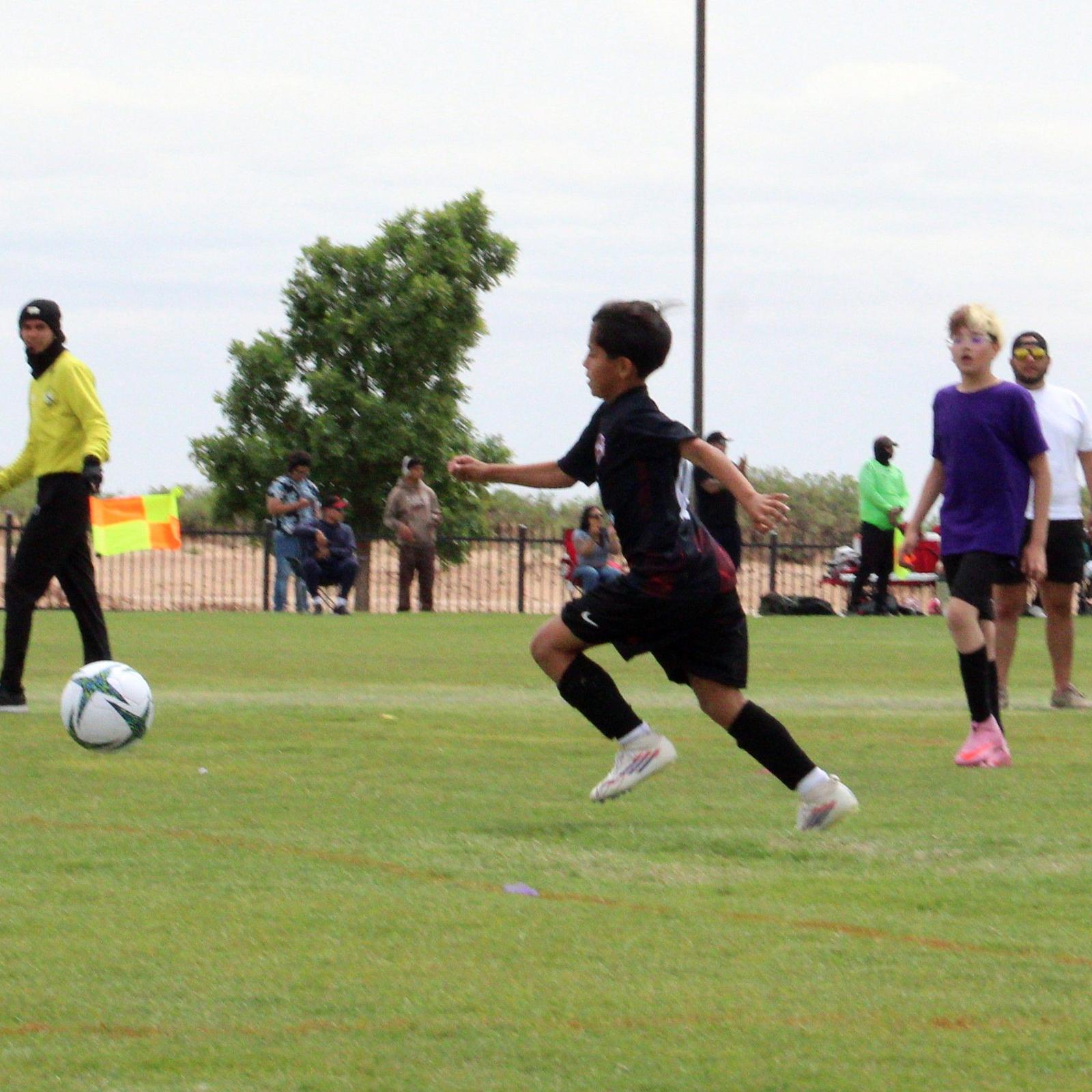 Player running with the ball