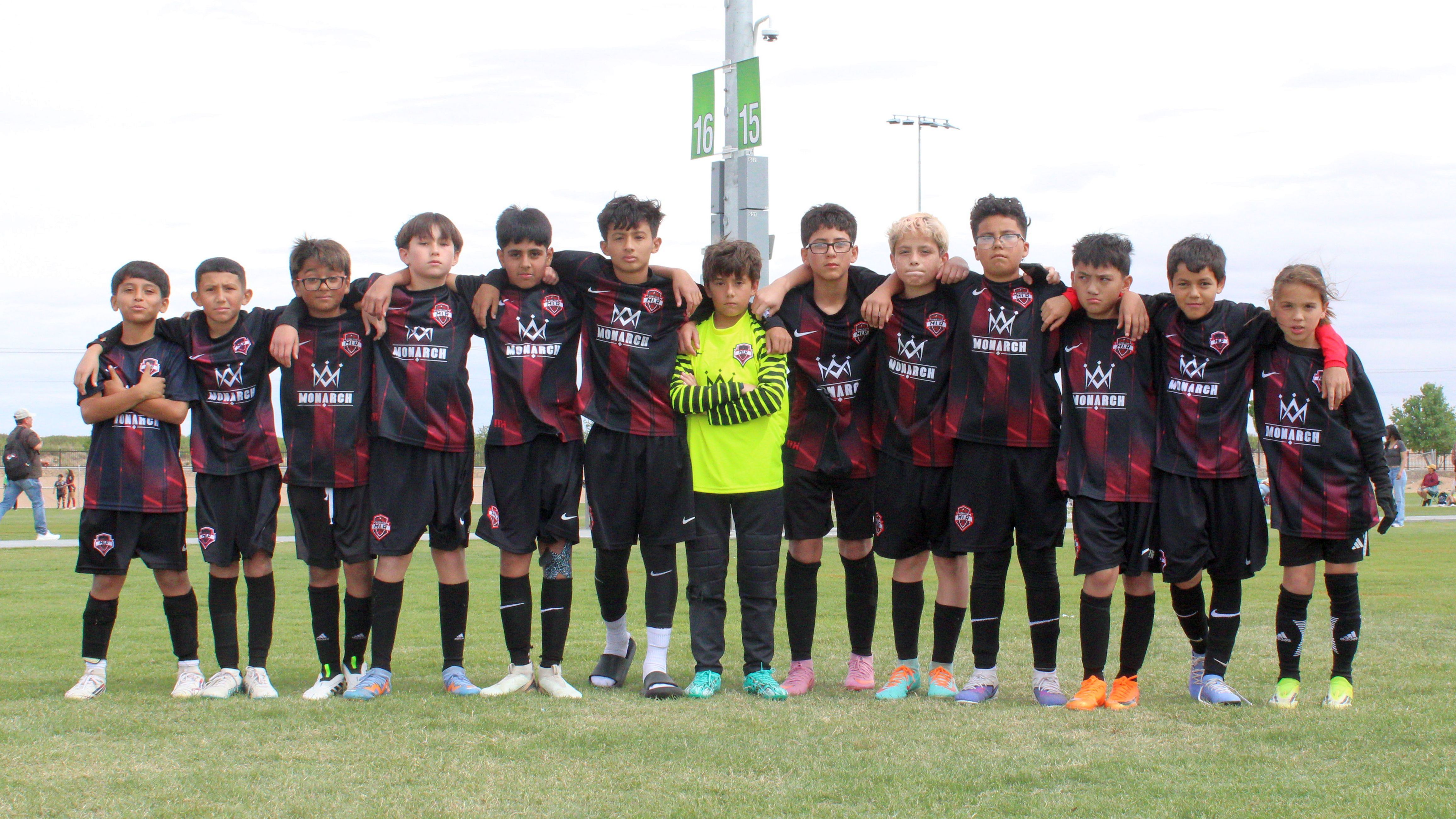 MLR FC boys team lined up before a match