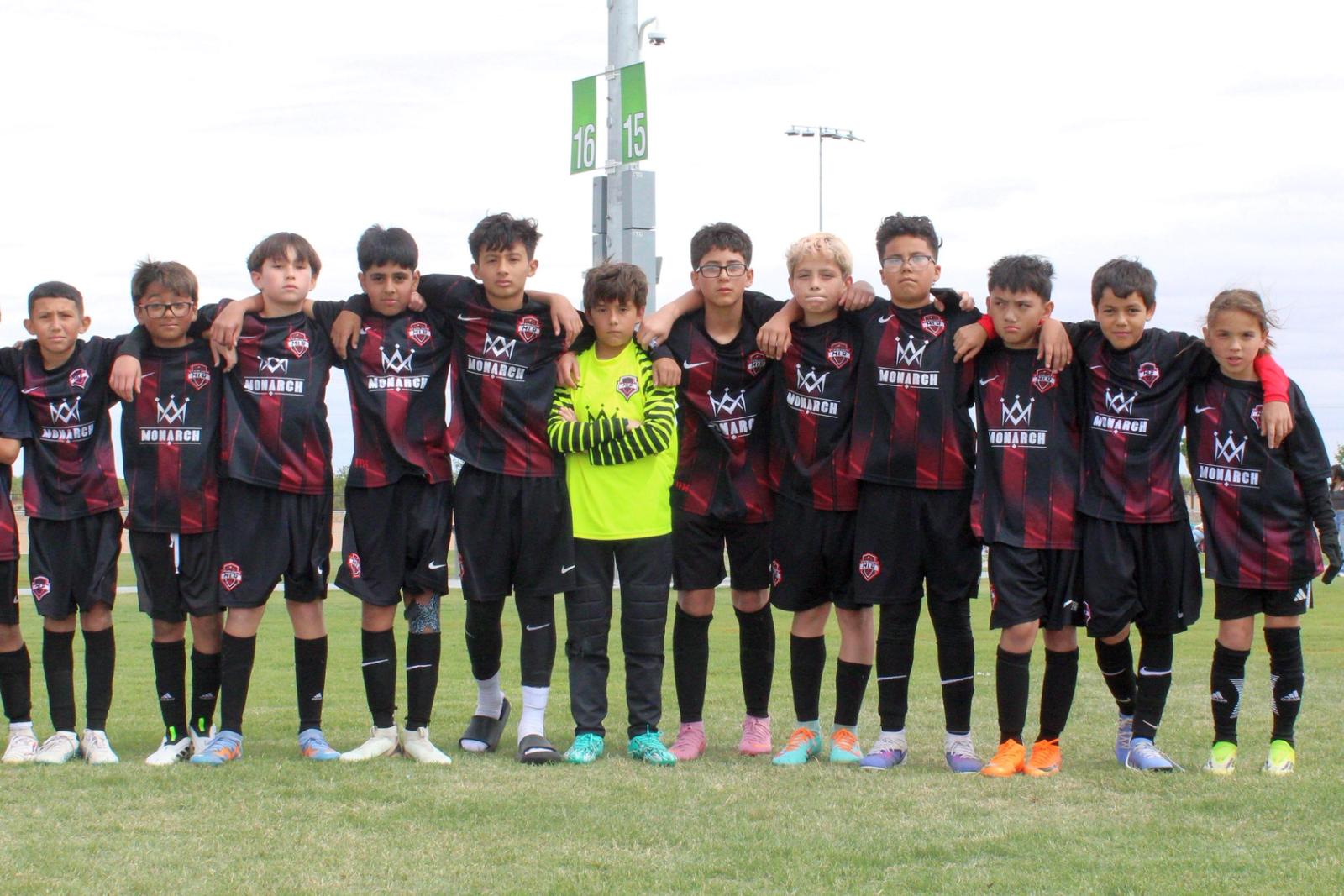 MLR FC boys team lined up before a match