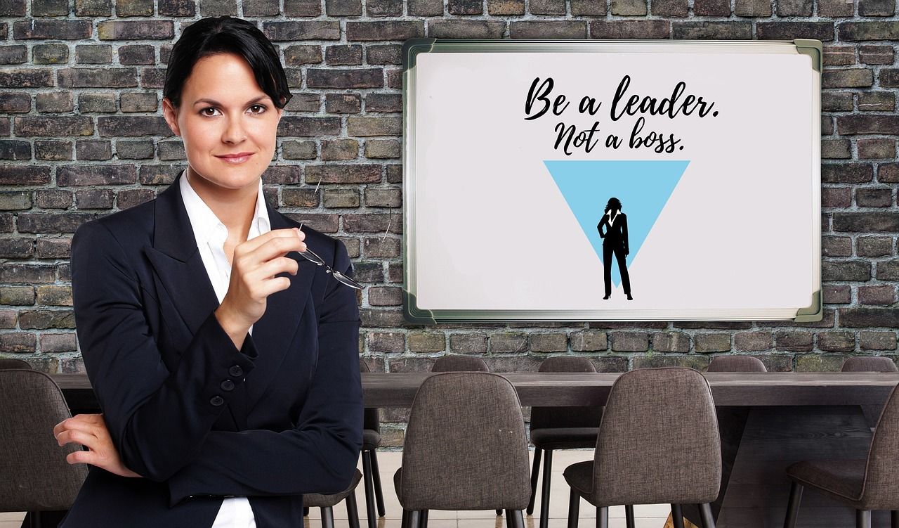 Brain surrounded by leadership concepts