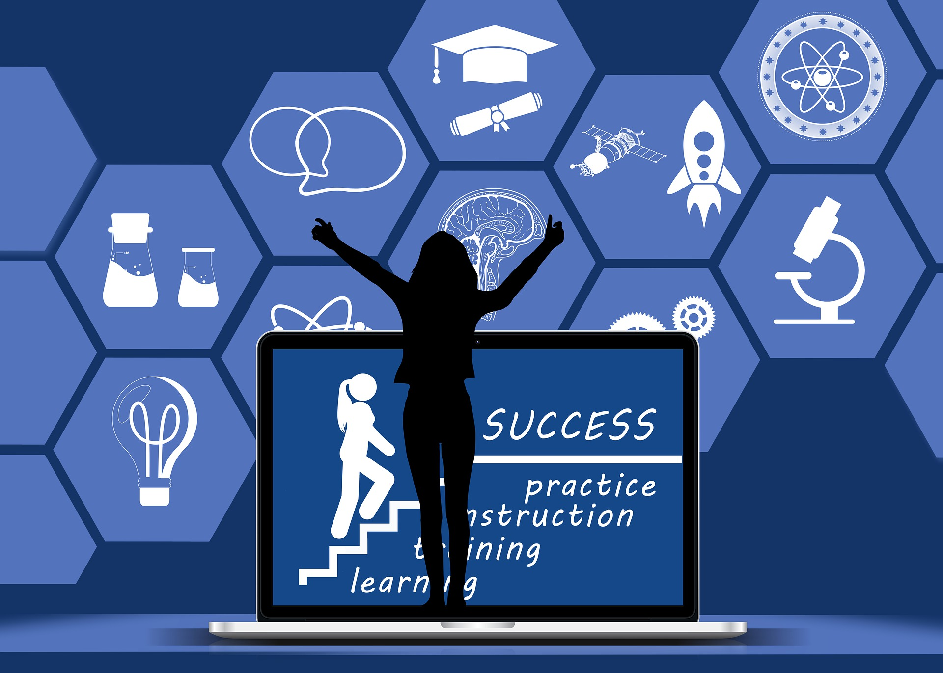 Person standing beyond limits, representing NLP mastery and success
