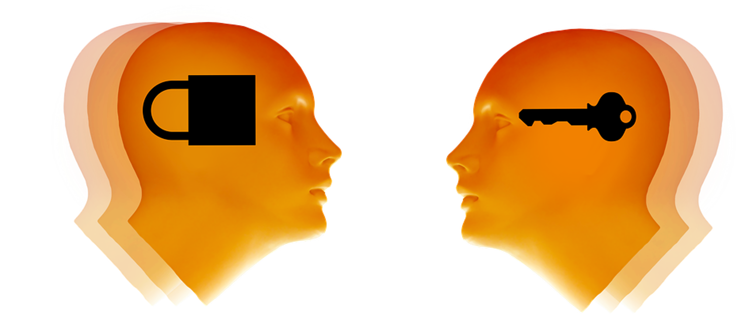 Two people in deep conversation, representing effective interpersonal communication