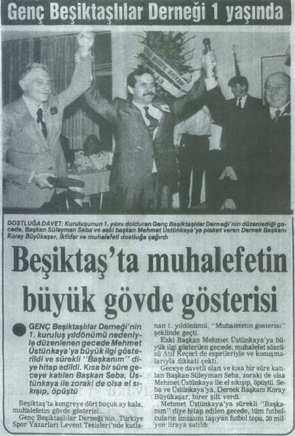 Genç Beşiktaşlılar tarihinden bir kare