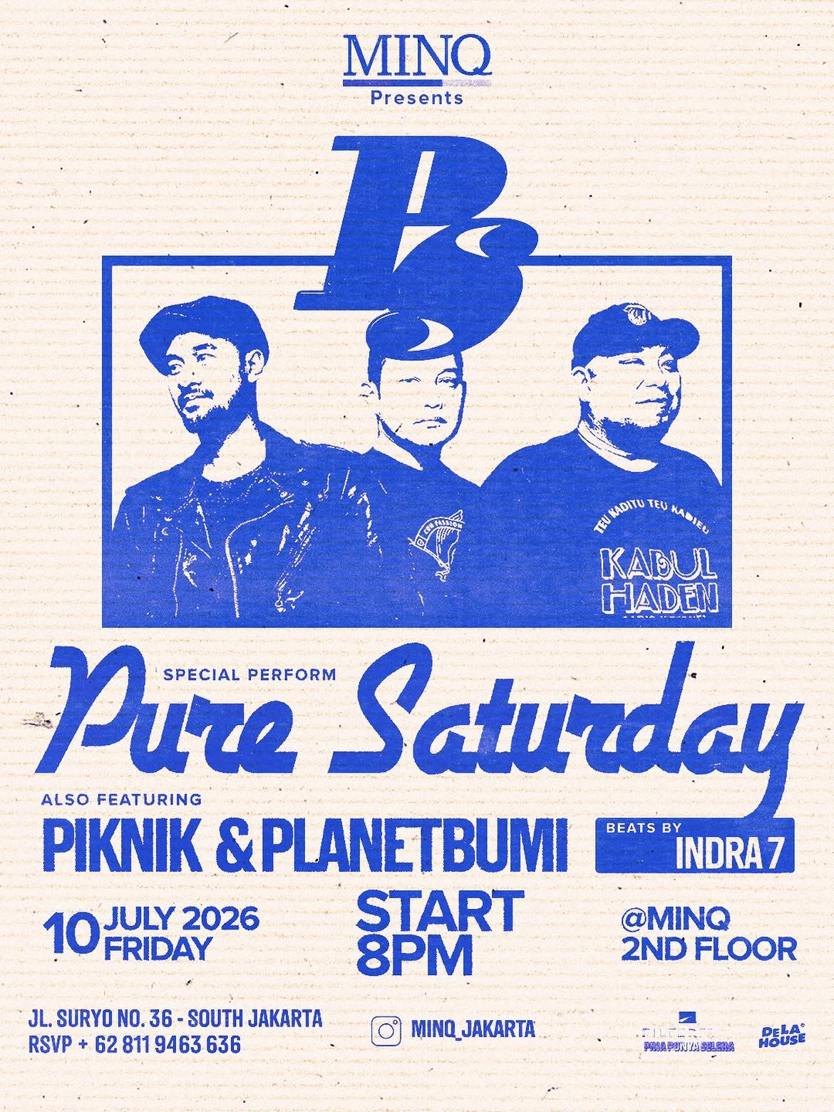 MINQ Present: No plans this Friday? Now you do, Special Performance by Pure Saturday