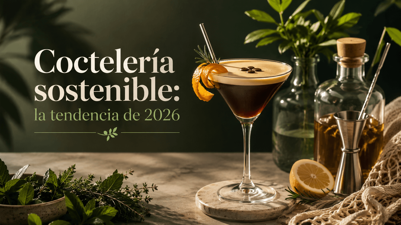 Coctelería sostenible: la tendencia de 2026