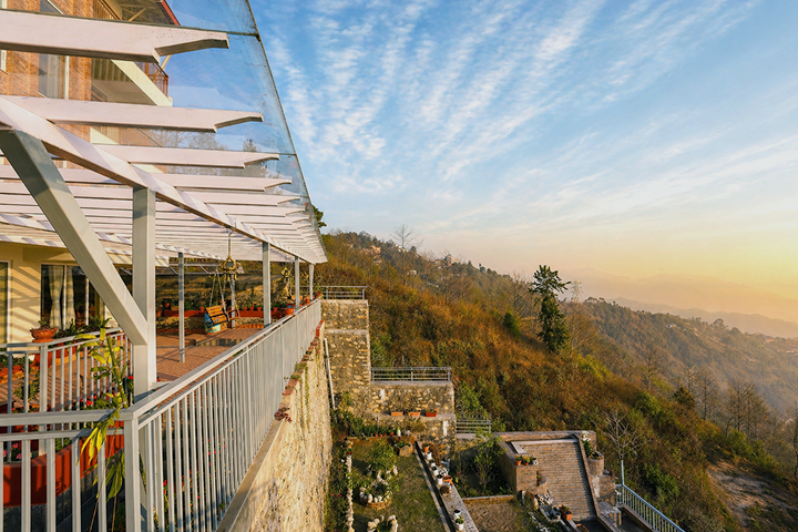 Hotel terrace with panoramic view