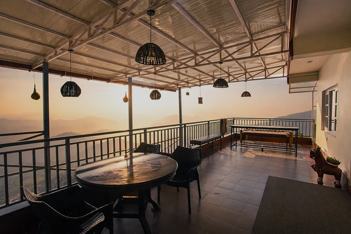 Hotel terrace with panoramic view