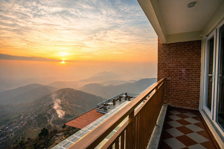 Hotel terrace with panoramic view
